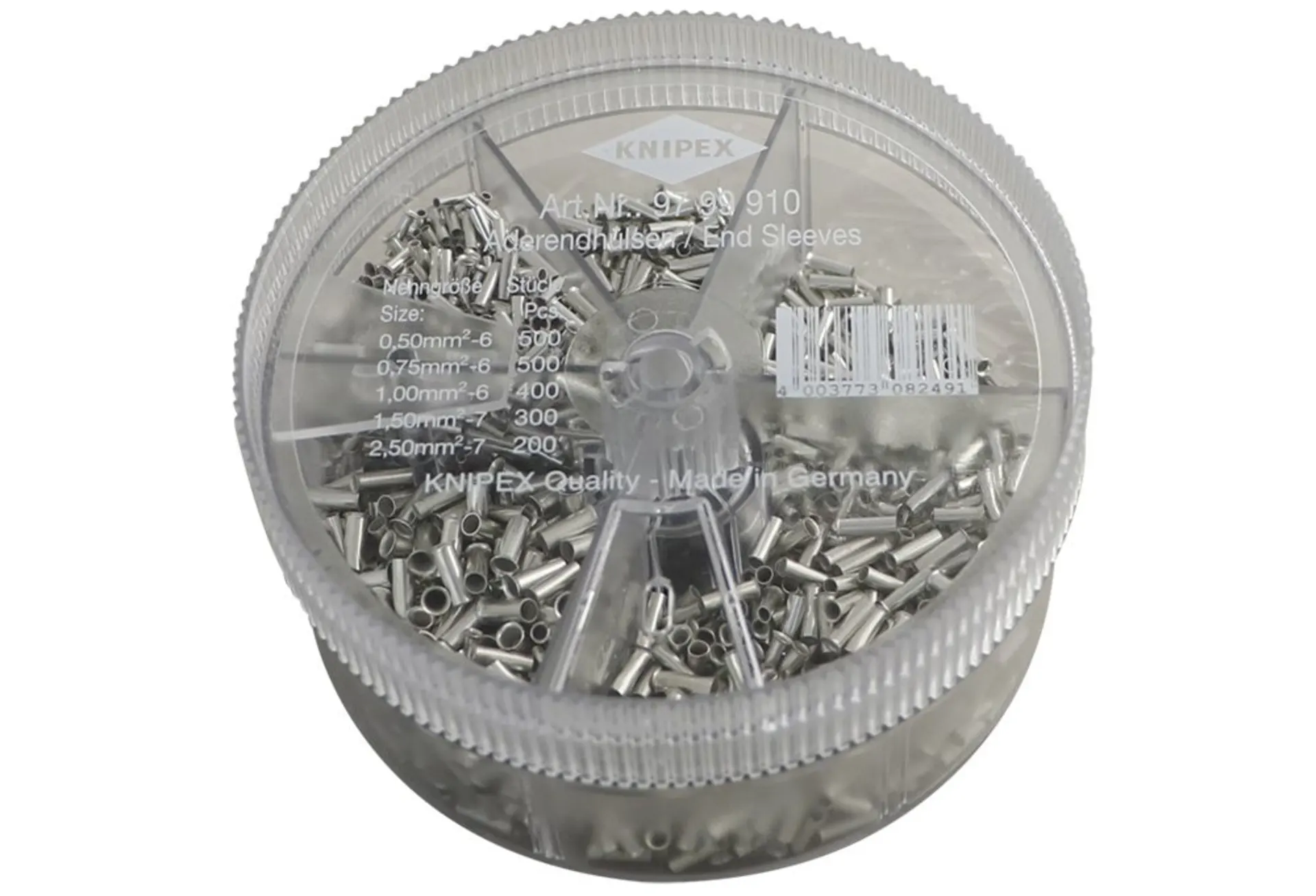 Knipex Sortimentbox Ader-Endhülsen unisoliert 0.5 bis 2.5 mm2