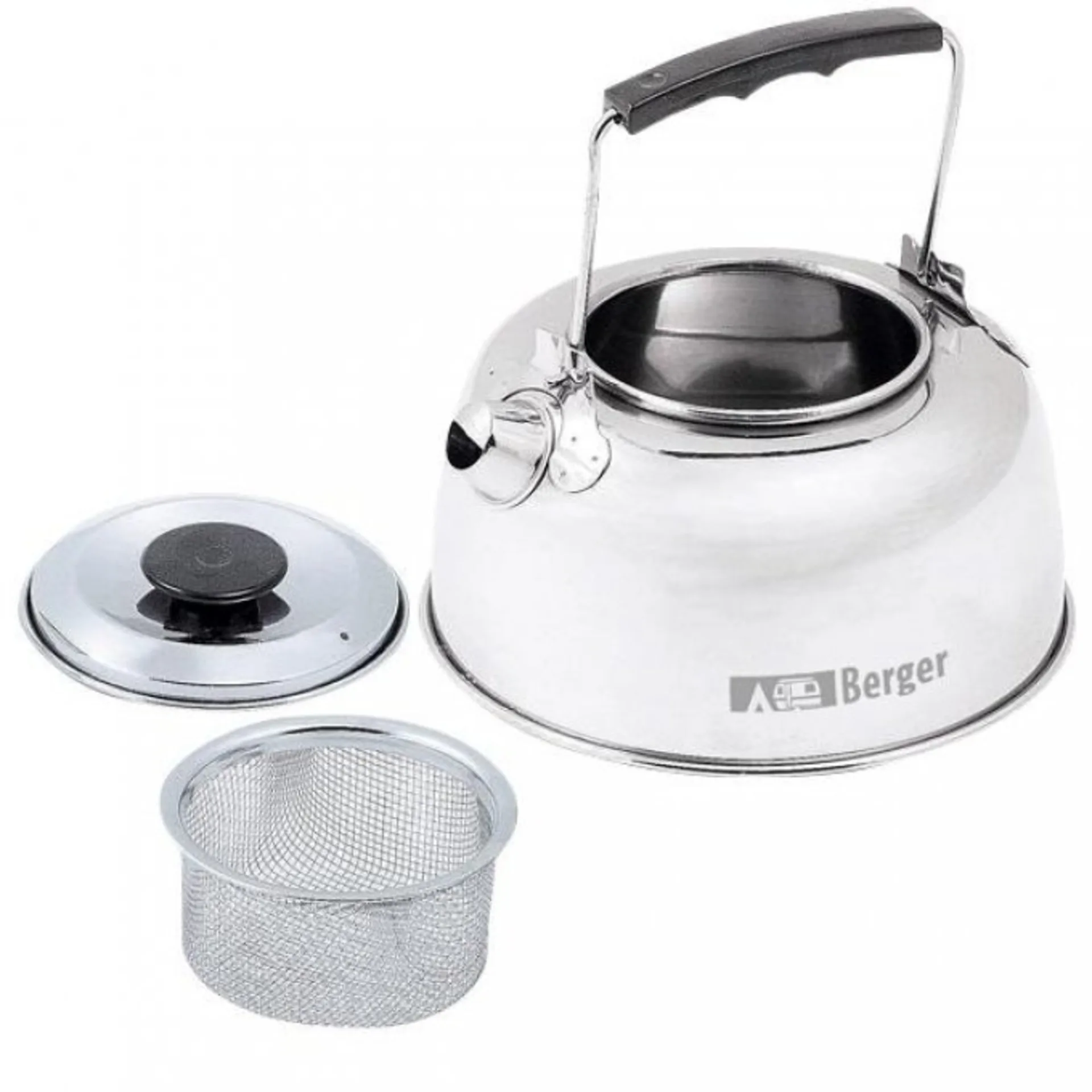 Berger Bouilloire en acier inoxydable avec passoire à thé 800 ml