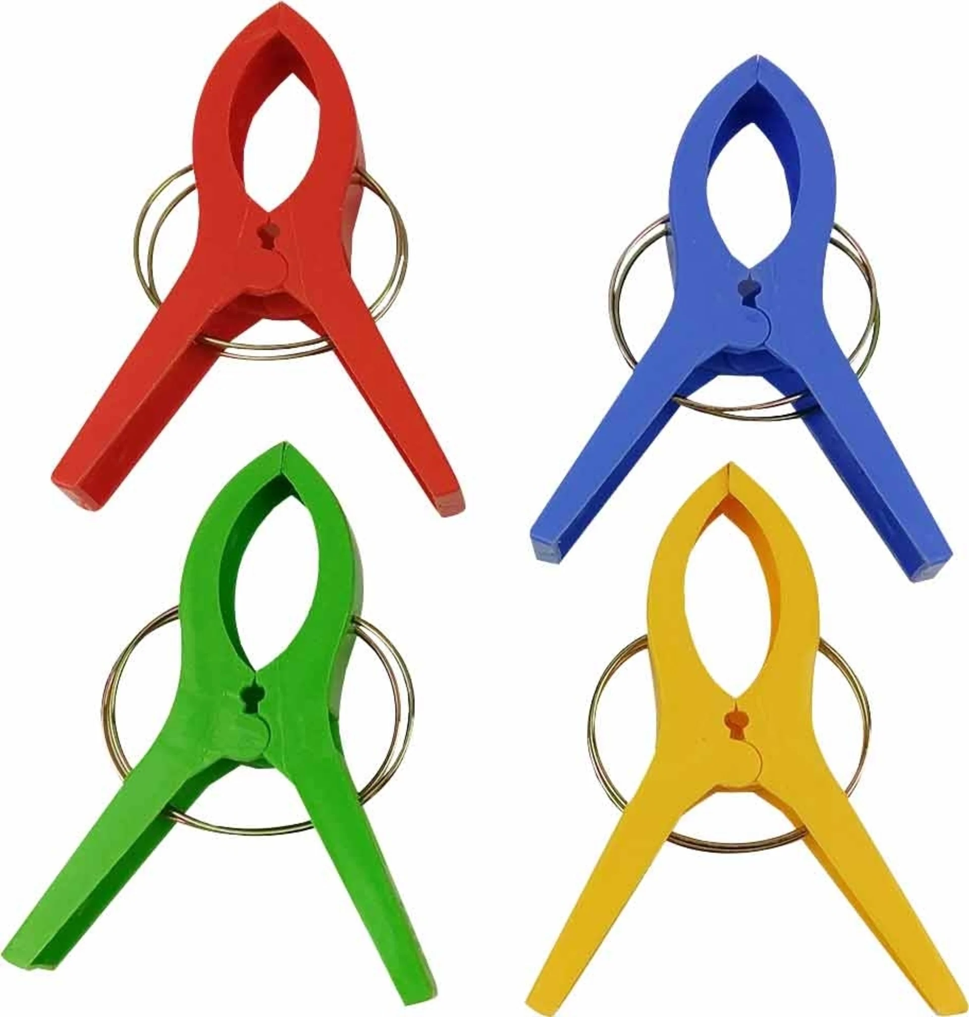 Set de 4 porte-serviettes multicolores