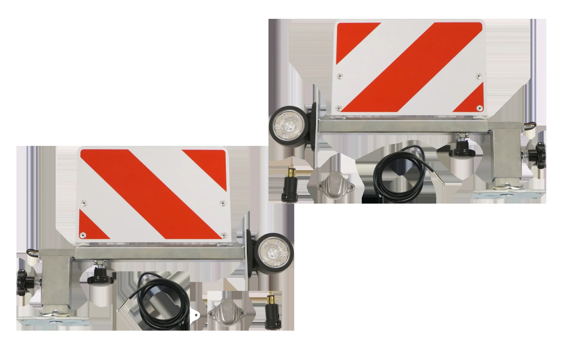 Doppelradmarkierungssatz LED, ausziehbar 360 - 550 mm, horizontale Schwenkung 2 Halter mit Auszugsicherung, 12/24 V