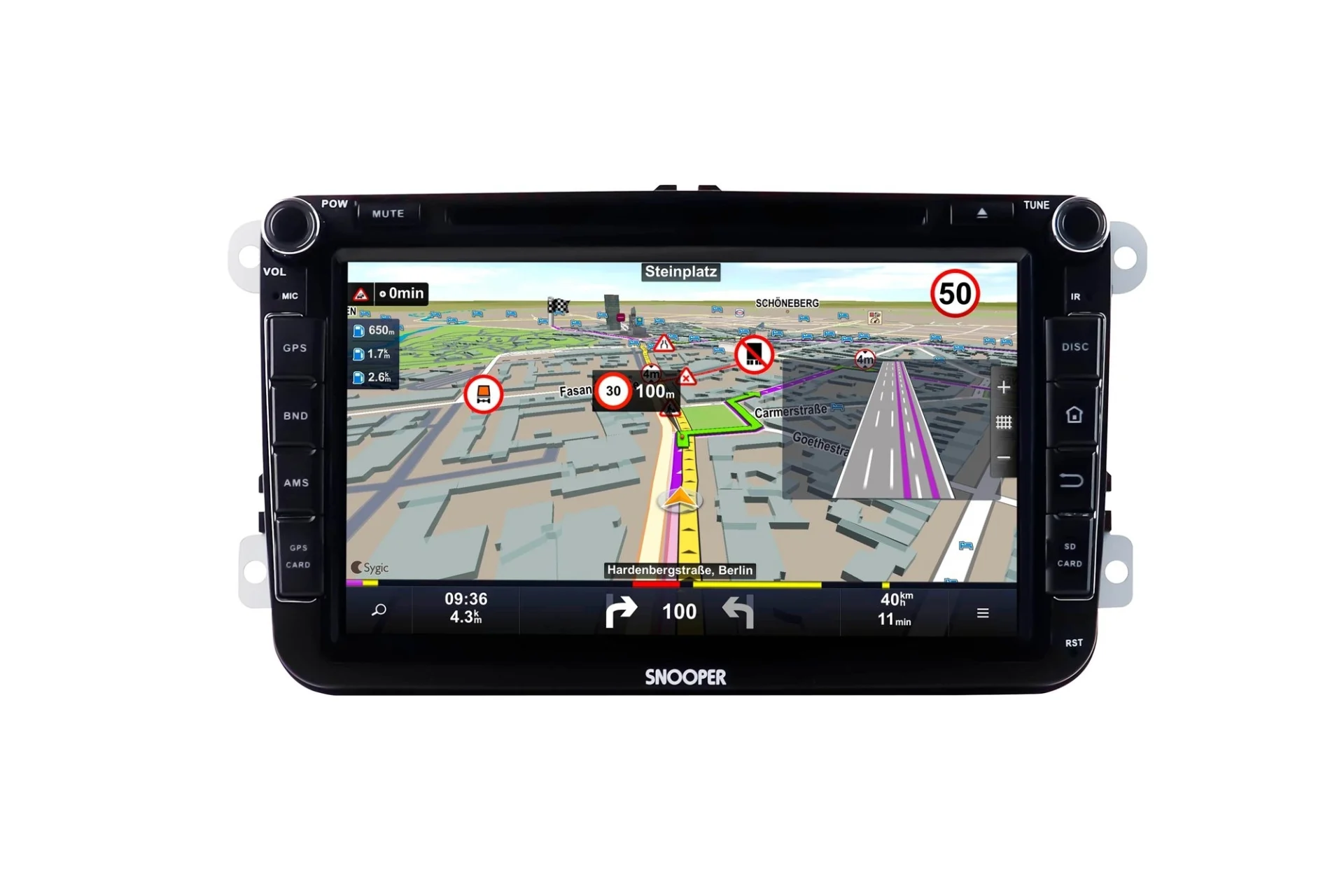 Snooper SMH Multimedia-Navigation 8 Zoll DAB+ Festeinbaugerät Snooper SMH Multimedia-Navigation 8 Zoll DAB+ Festeinbaugerät
