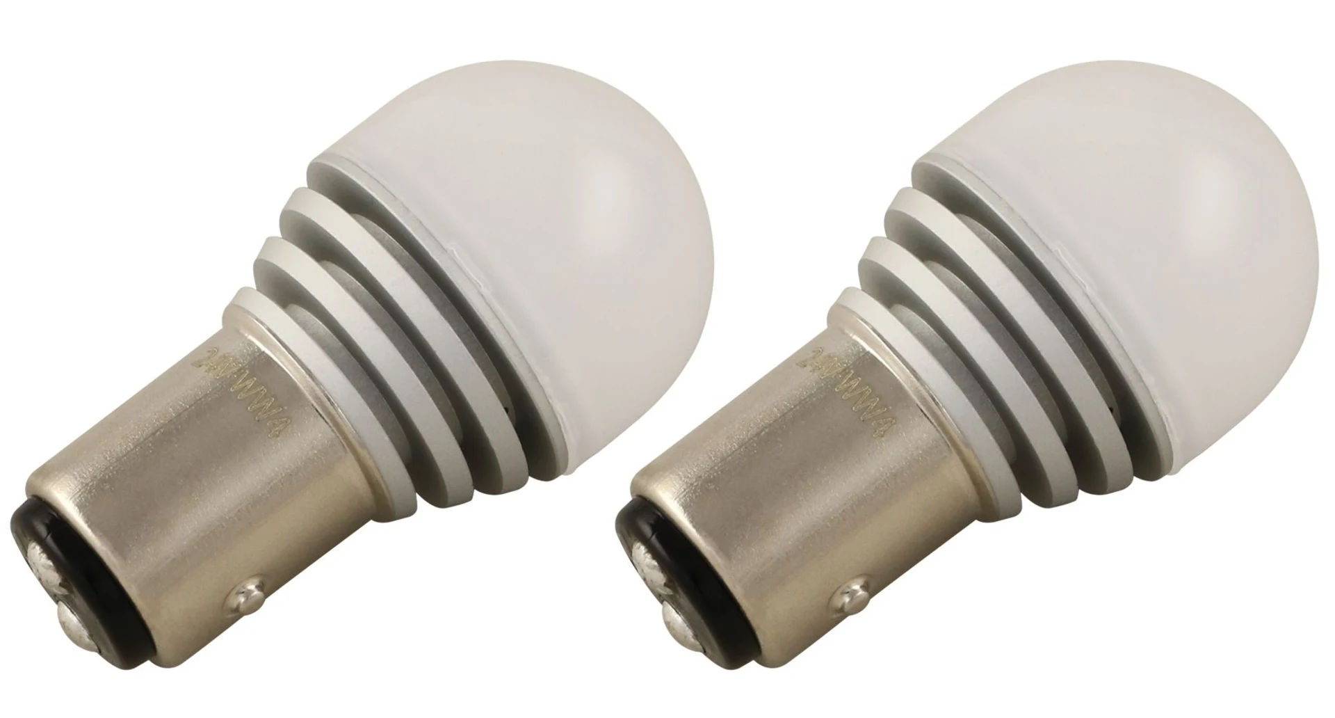 2 x lampe LED 360° 24 V BAY15d *blanche