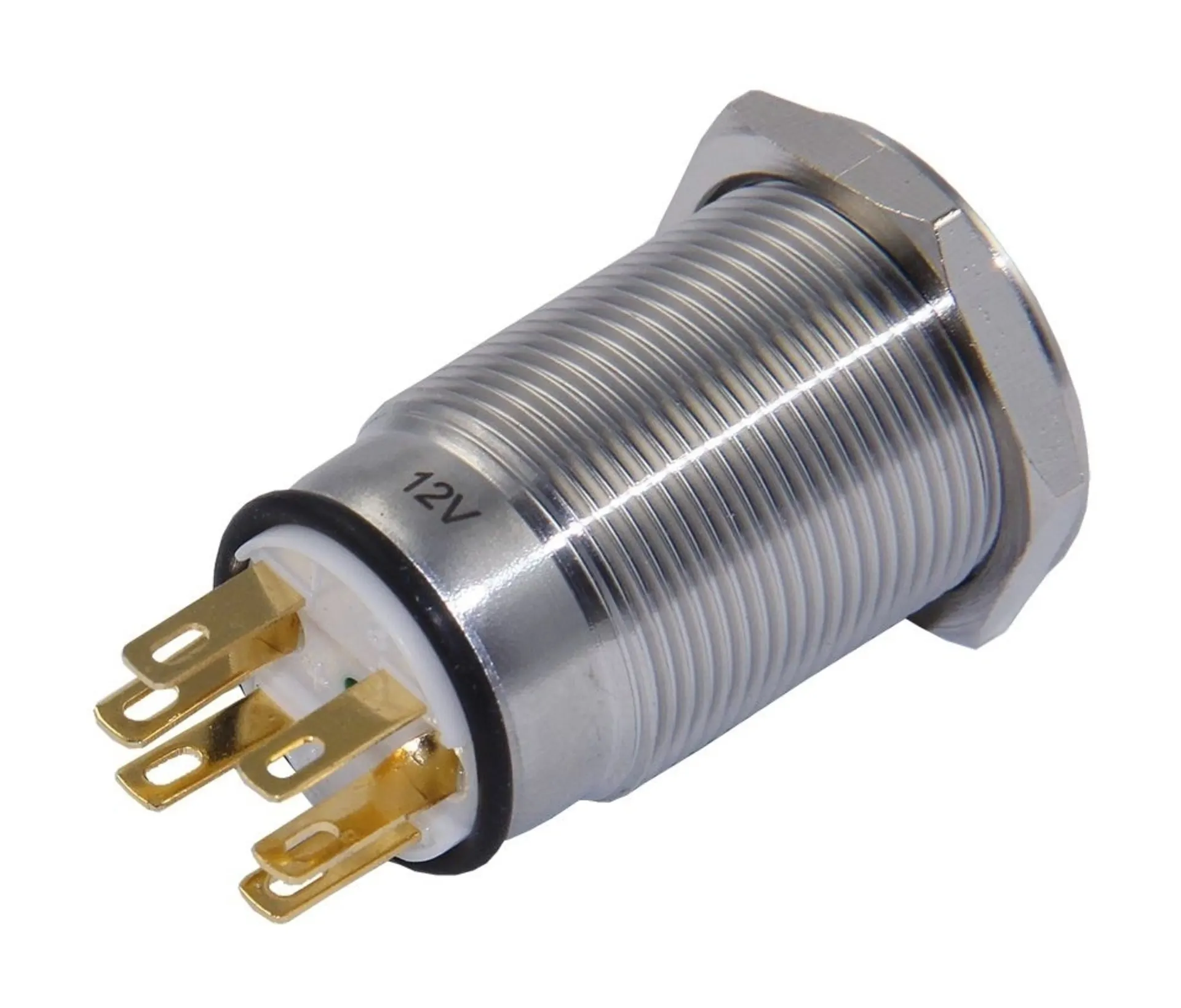 Drucktaster mit LED-Beleucht. grün 12 V