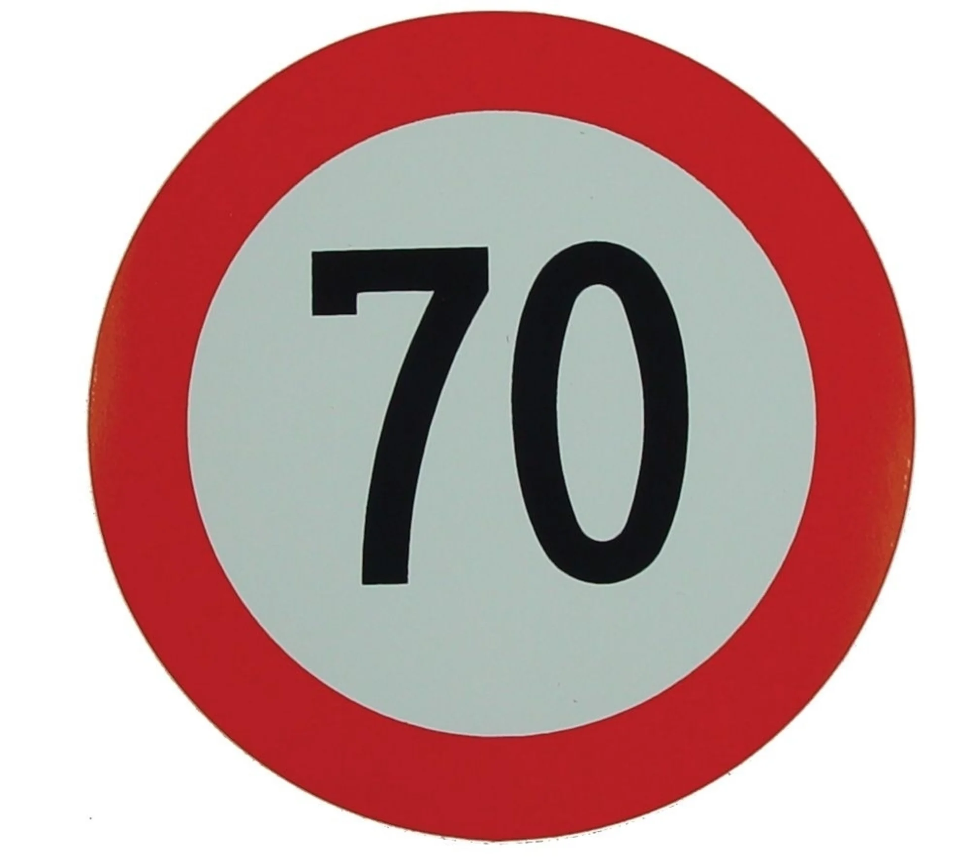 Geschwindigkeits-Begrenzungs-Schild 70 km/h ø 100 mm, PVC-Selbstklebefolie Geschwindigkeits-Begrenzungs-Schild 70 km/h ø 100 mm, PVC-Selbstklebefolie