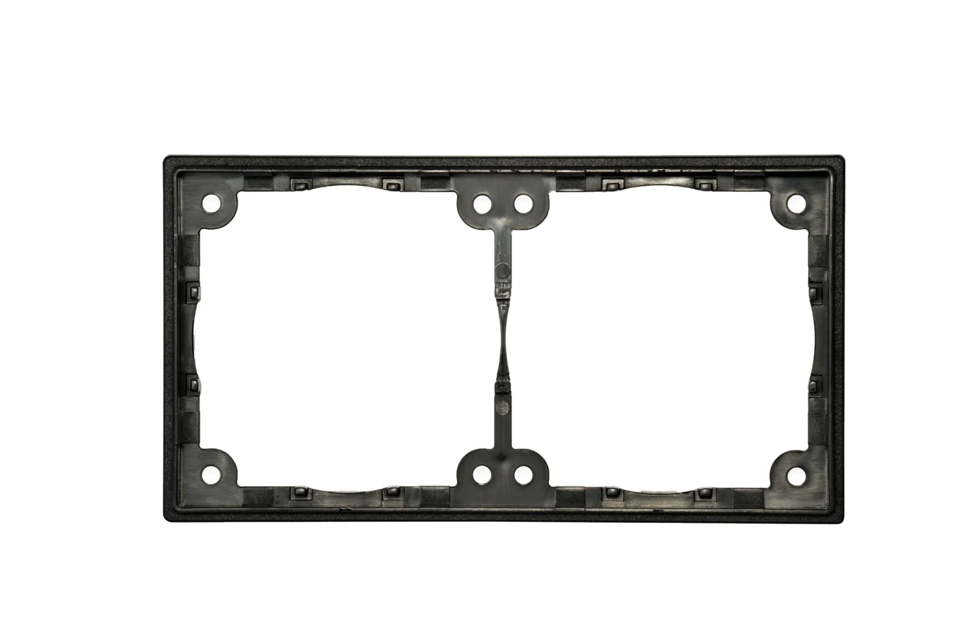 Cadre d'écartement triple, hauteur de montage 3mm. Noir. Los