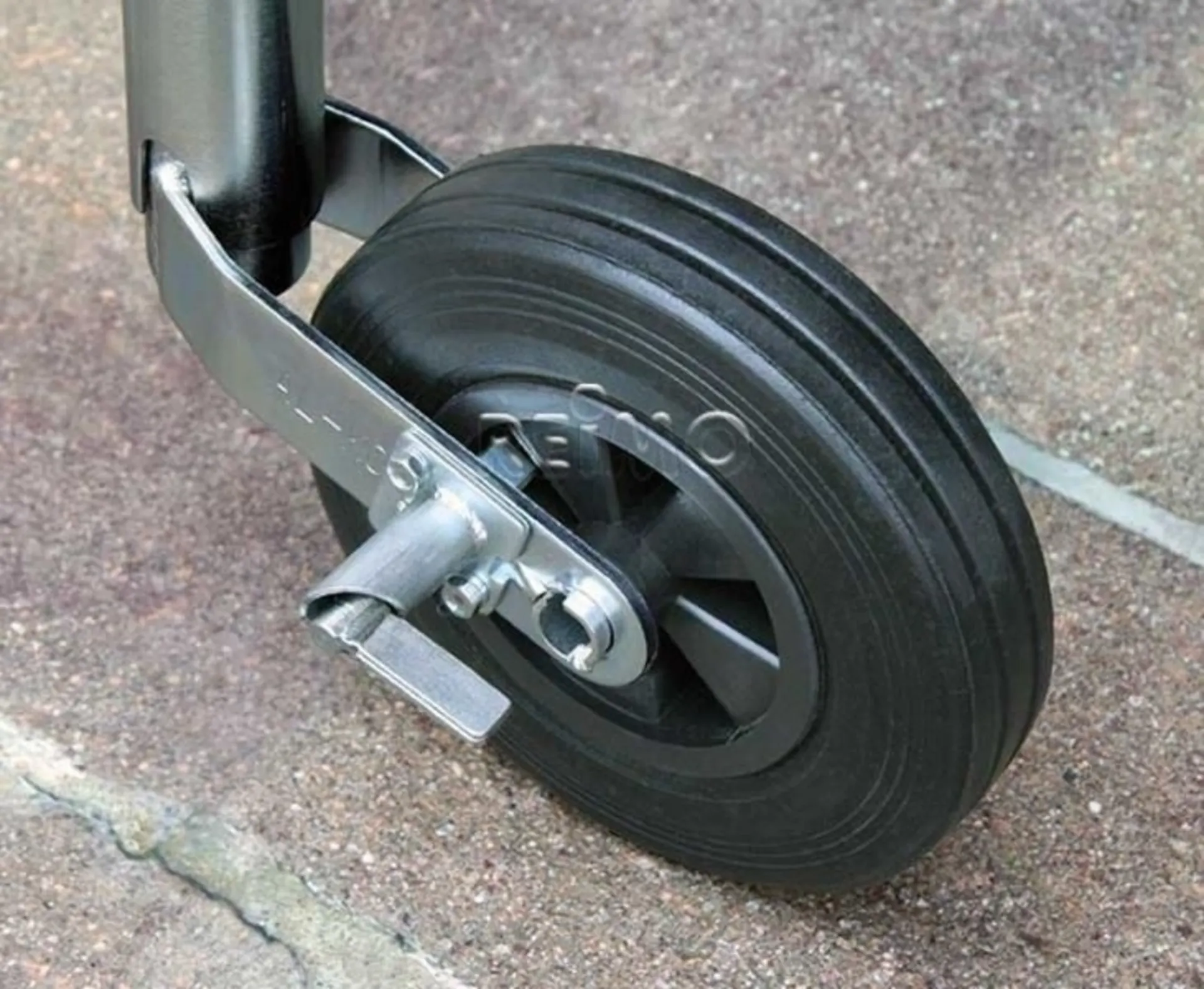 Roue jockey de remorque AL-KO en caoutchouc plein, 200x50mm, jante en plastique et tube de 48mm de diamètre