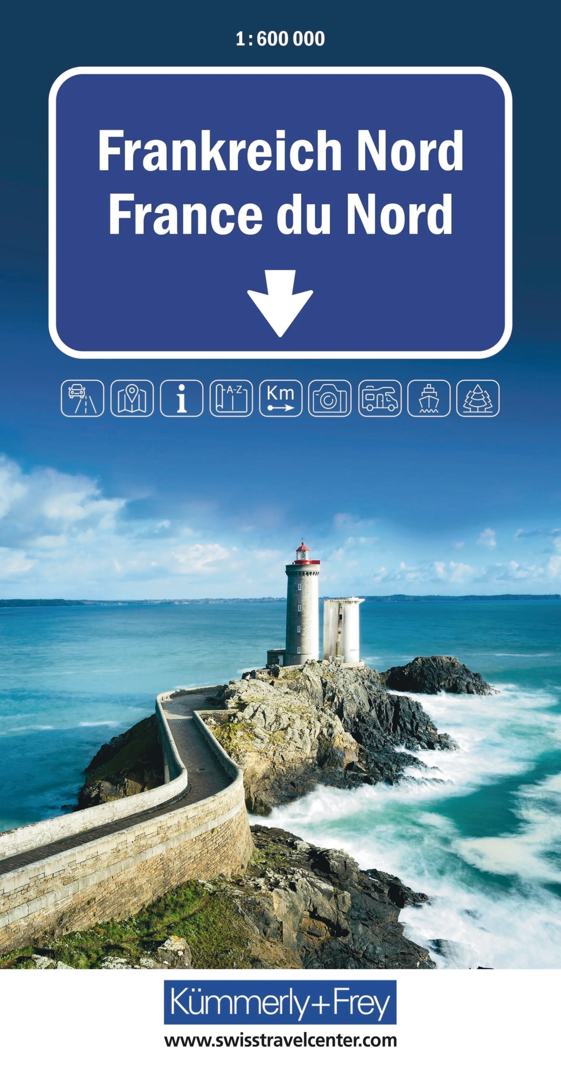 Frankreich Nord Strassenkarte 1:600 000