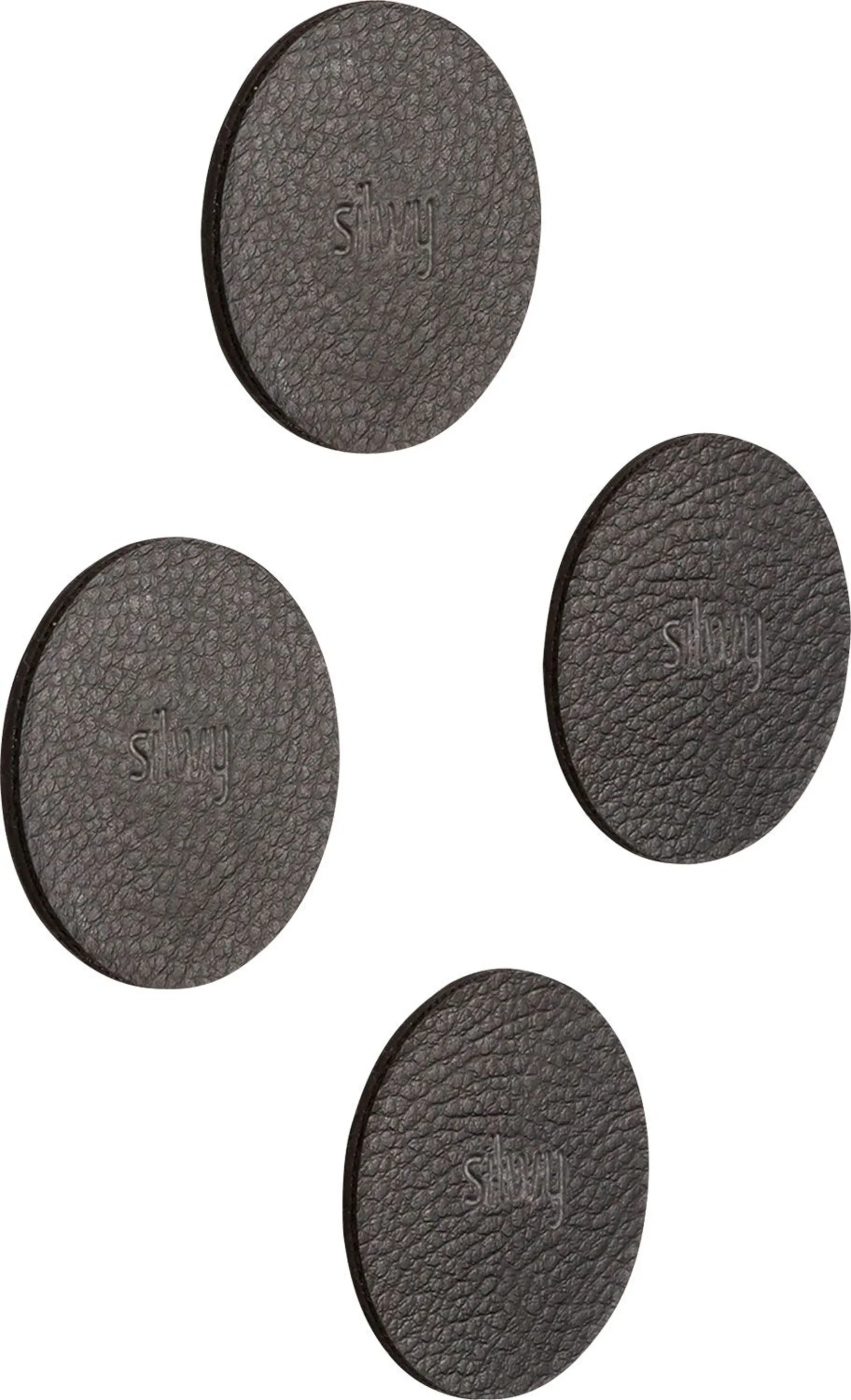 silwy® Pads magnétiques 5 cm set de 4 pièces noir