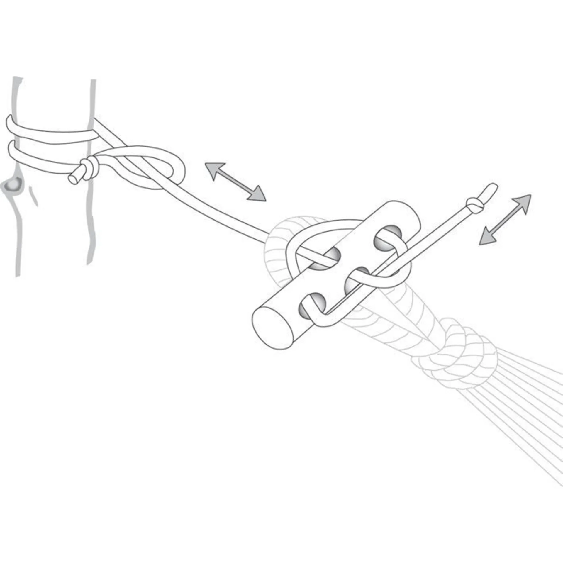 Seil Set Microrope für Hängematt belastbar bis 150 kg