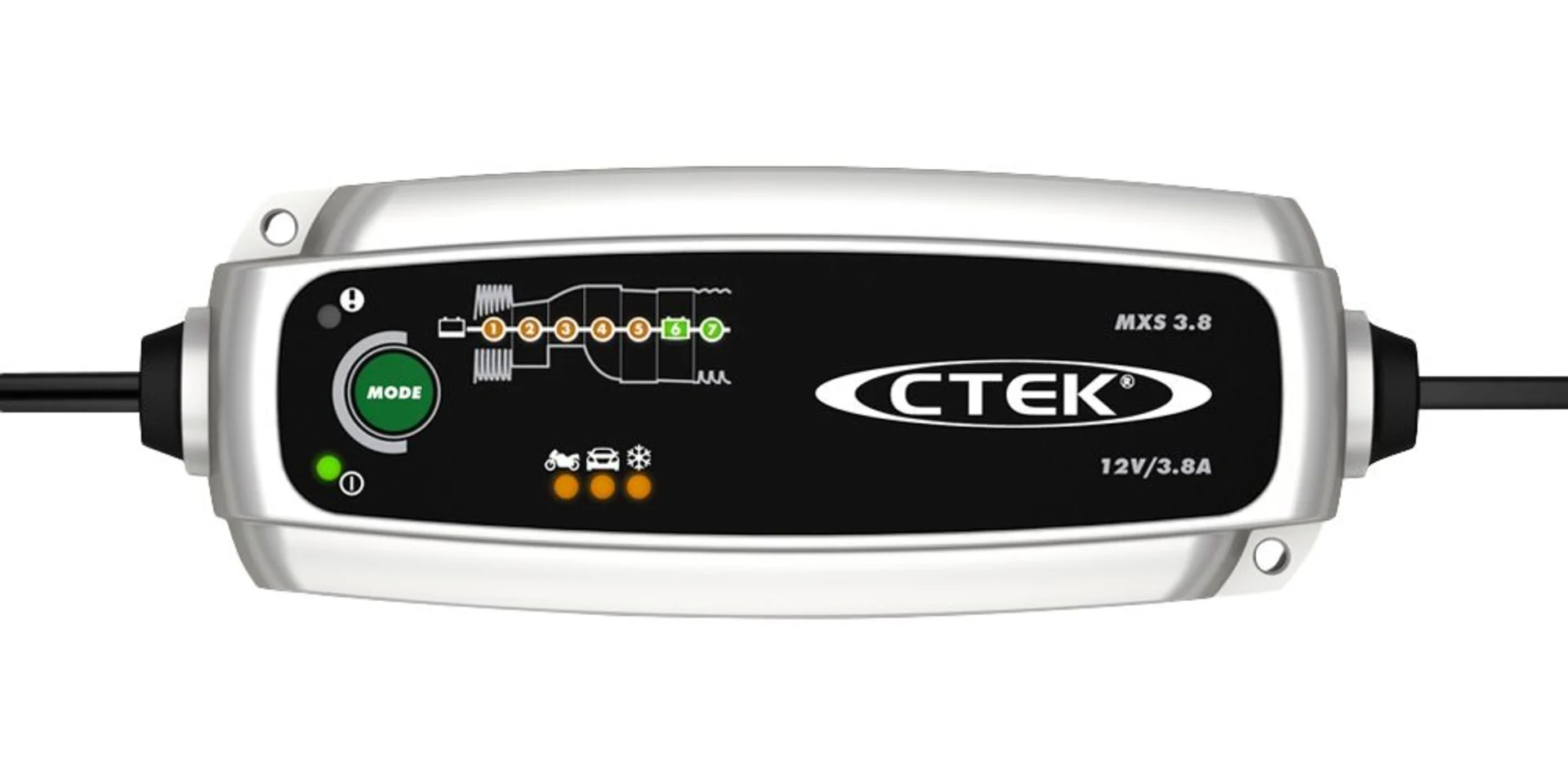 CTEK - Batterieladegerät 12V, 3.8 A, MXS 3.8 168 x 65 x 38 mm, 3.8 A