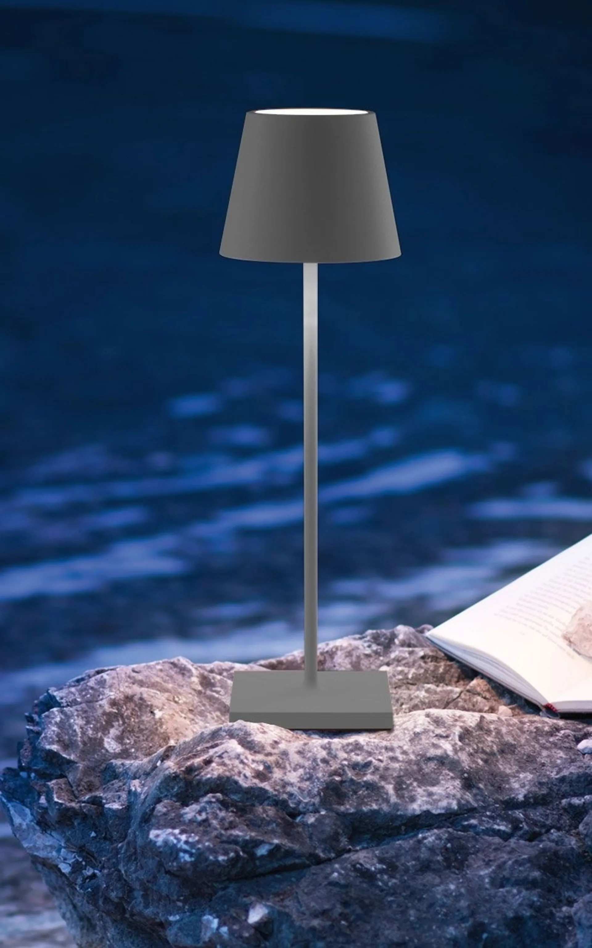 Sigor Nuindie Outdoor lampe de table à accu ronde 380mm anthracite