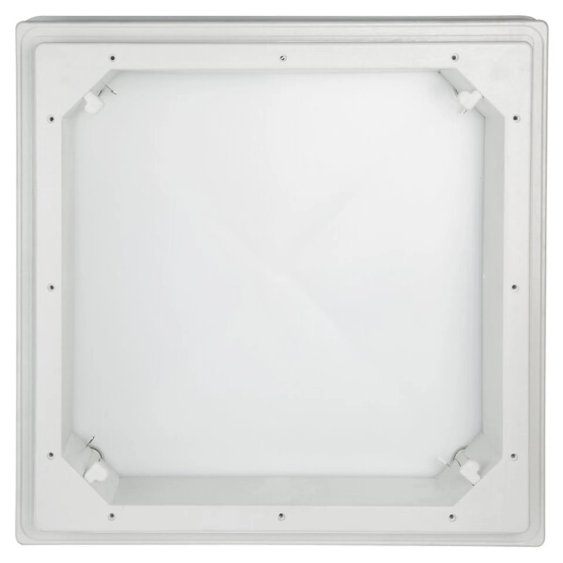 Dachhaube 50 x 50 cm - Mit abnehmbarer Milchglashaube Dachhaube 50 x 50 cm - Mit abnehmbarer Milchglashaube