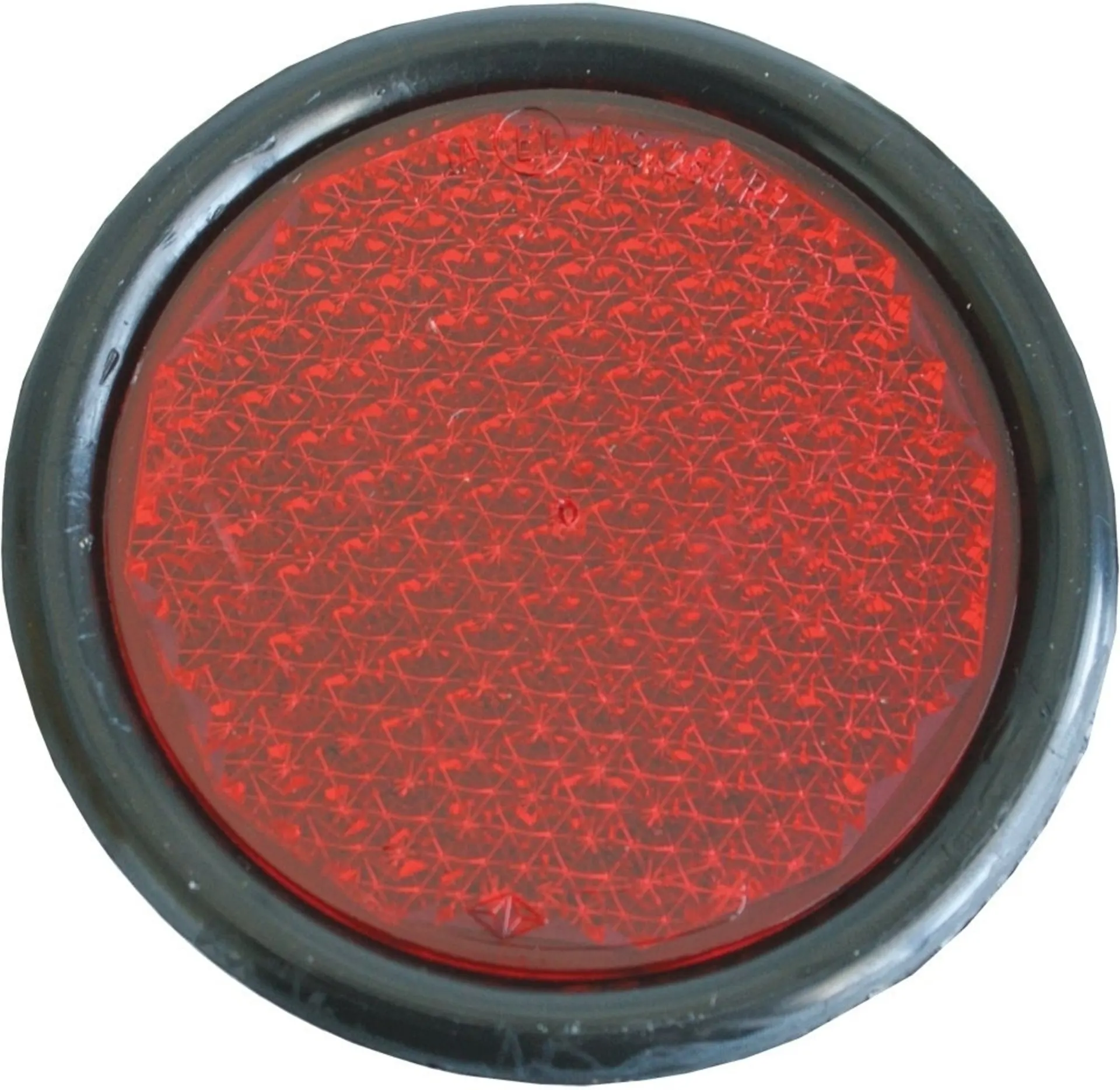 Catadioptre Roscho rouge, monture en caoutchouc 80mm