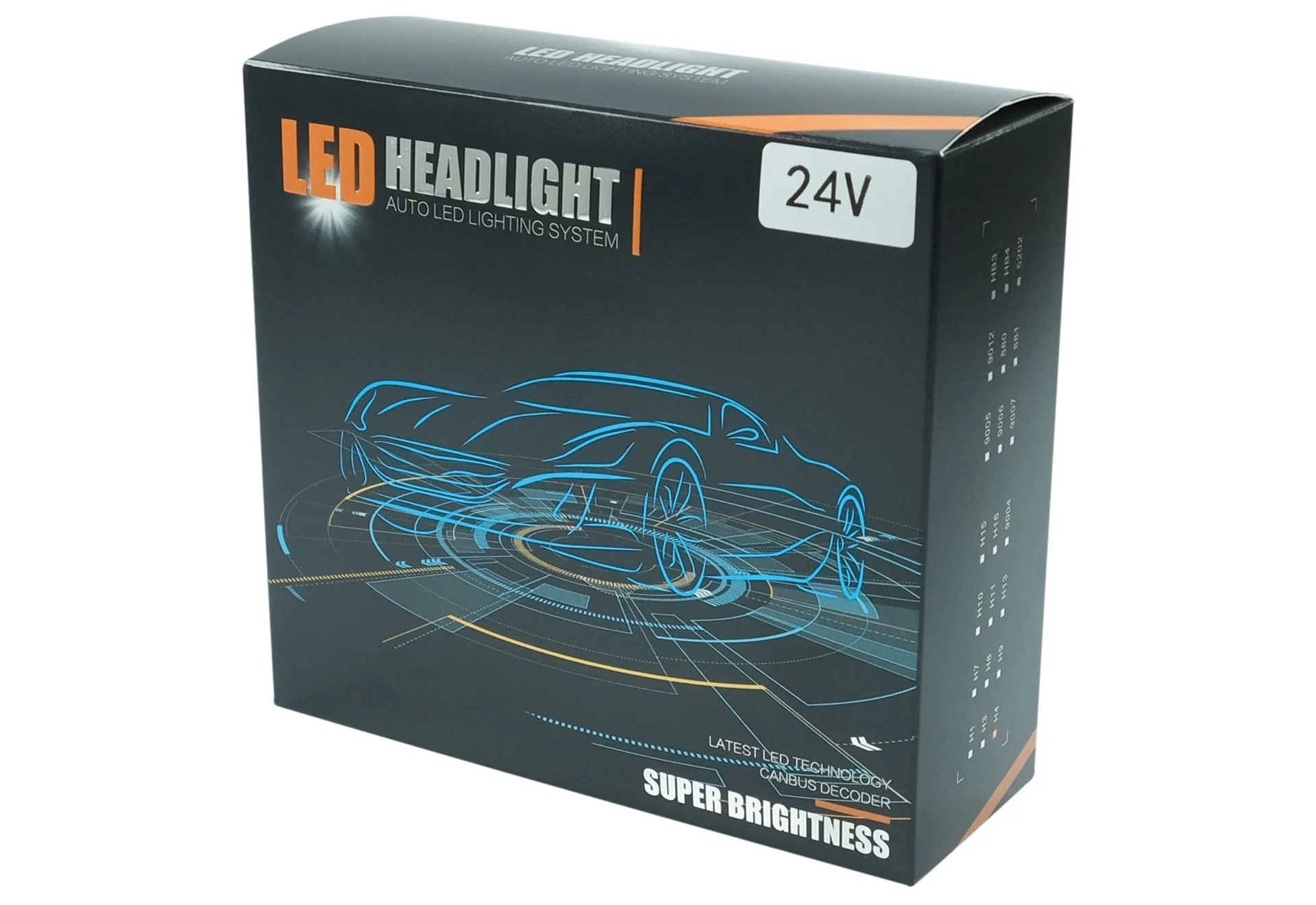 2 Stk. H4 LED-Lampen 24 V, 3’500 lm P43t, 60/55 W, 6’000 K, Speziell für 24 V Bordspannung