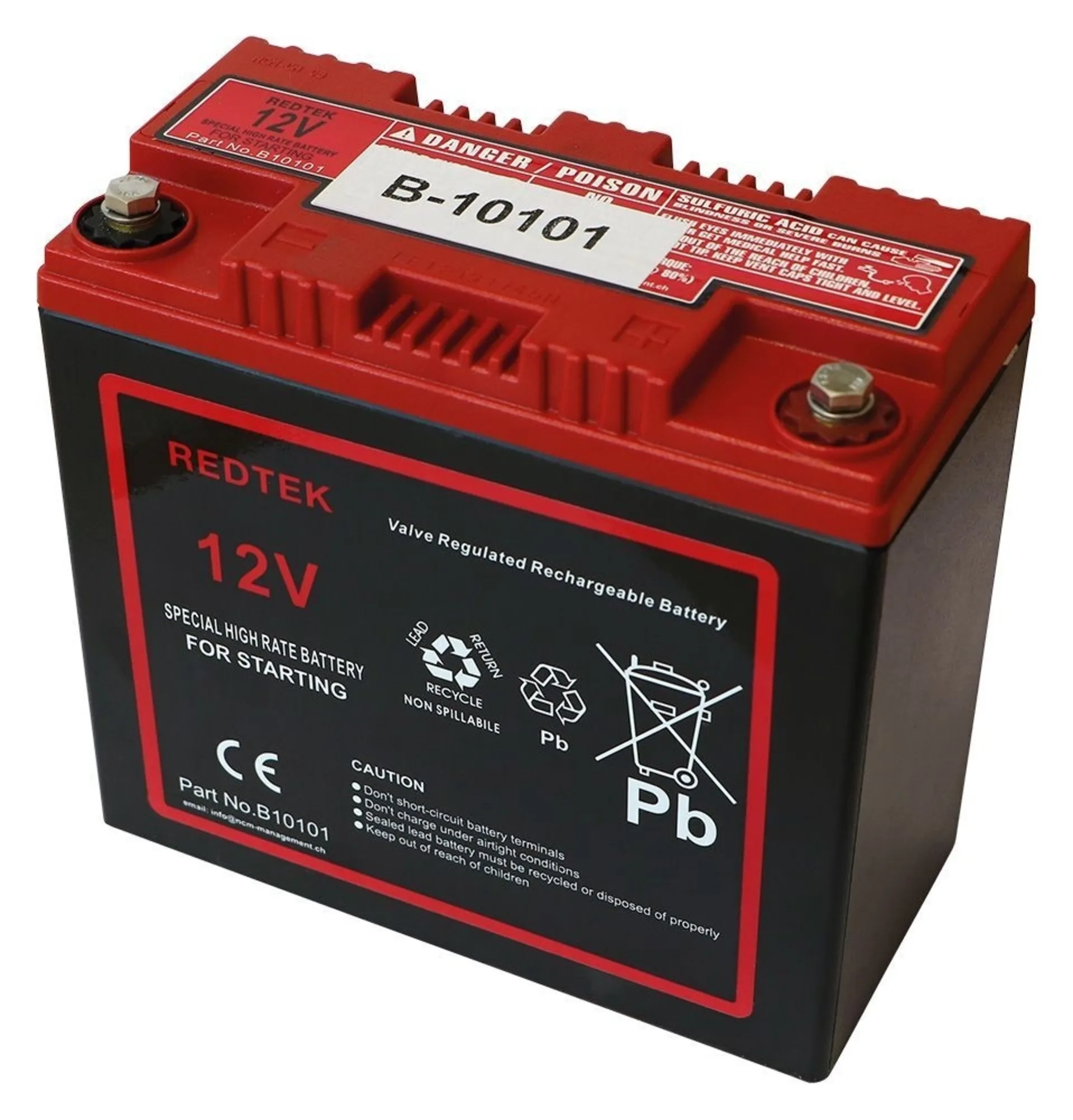 Batterie 12 V zu Booster LETRUCK 12/24 V 180 x 86 x 165 mm, 23 Ah