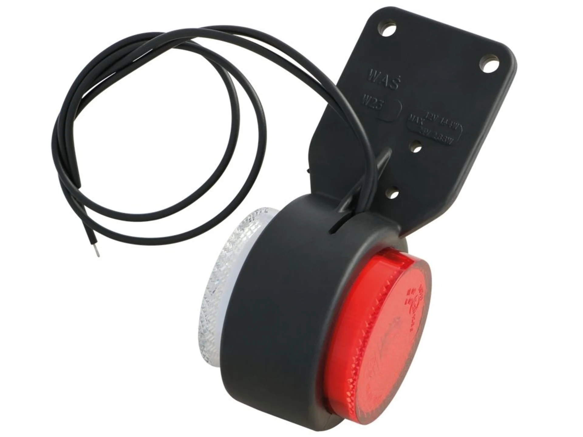 WAS - LED-Umrissleu. rt/ws 12/24V mit Rückstr. Gummipendel , L+R, mit Rückstrahler