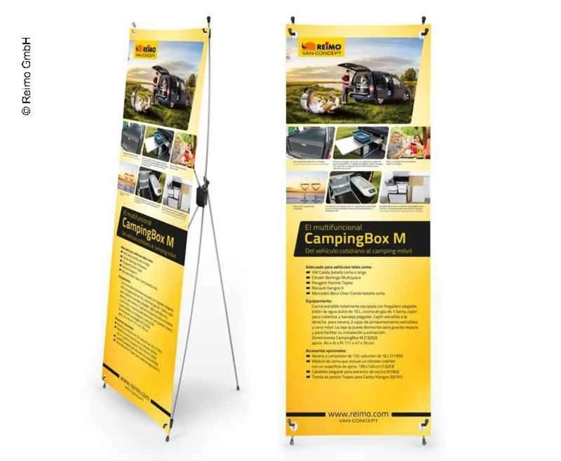X-Banner Reimo Campingbox M - Spanisch - 60x180cm
