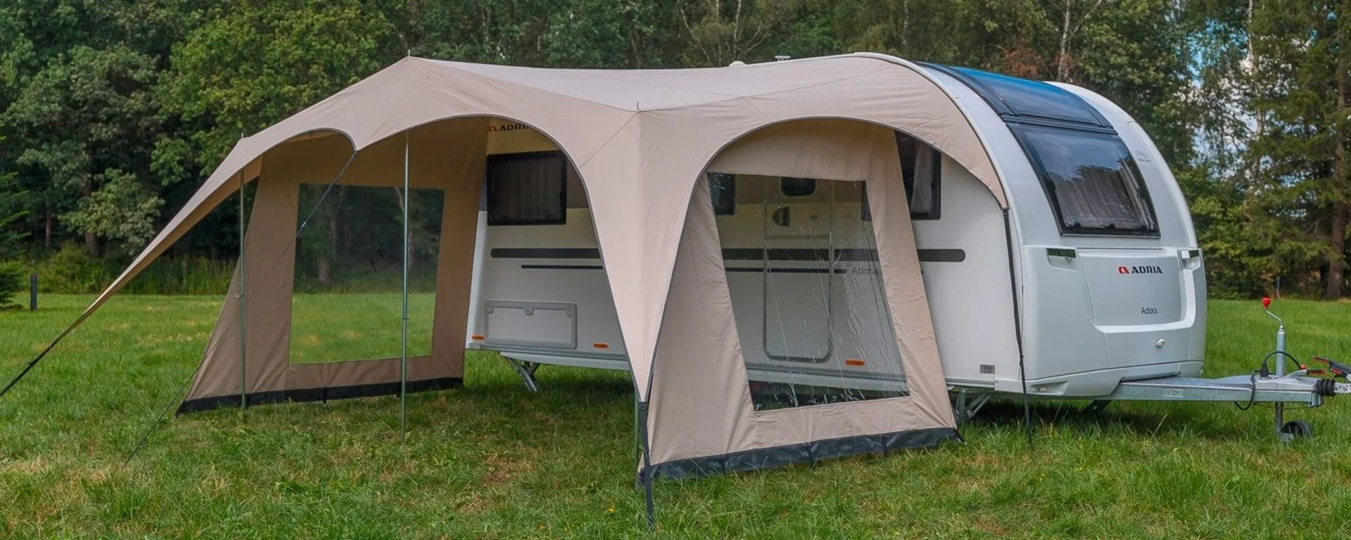 Campooz Caravanning Trekking Seitenwand mit Fenster beige Campooz Caravanning Trekking Seitenwand mit Fenster beige