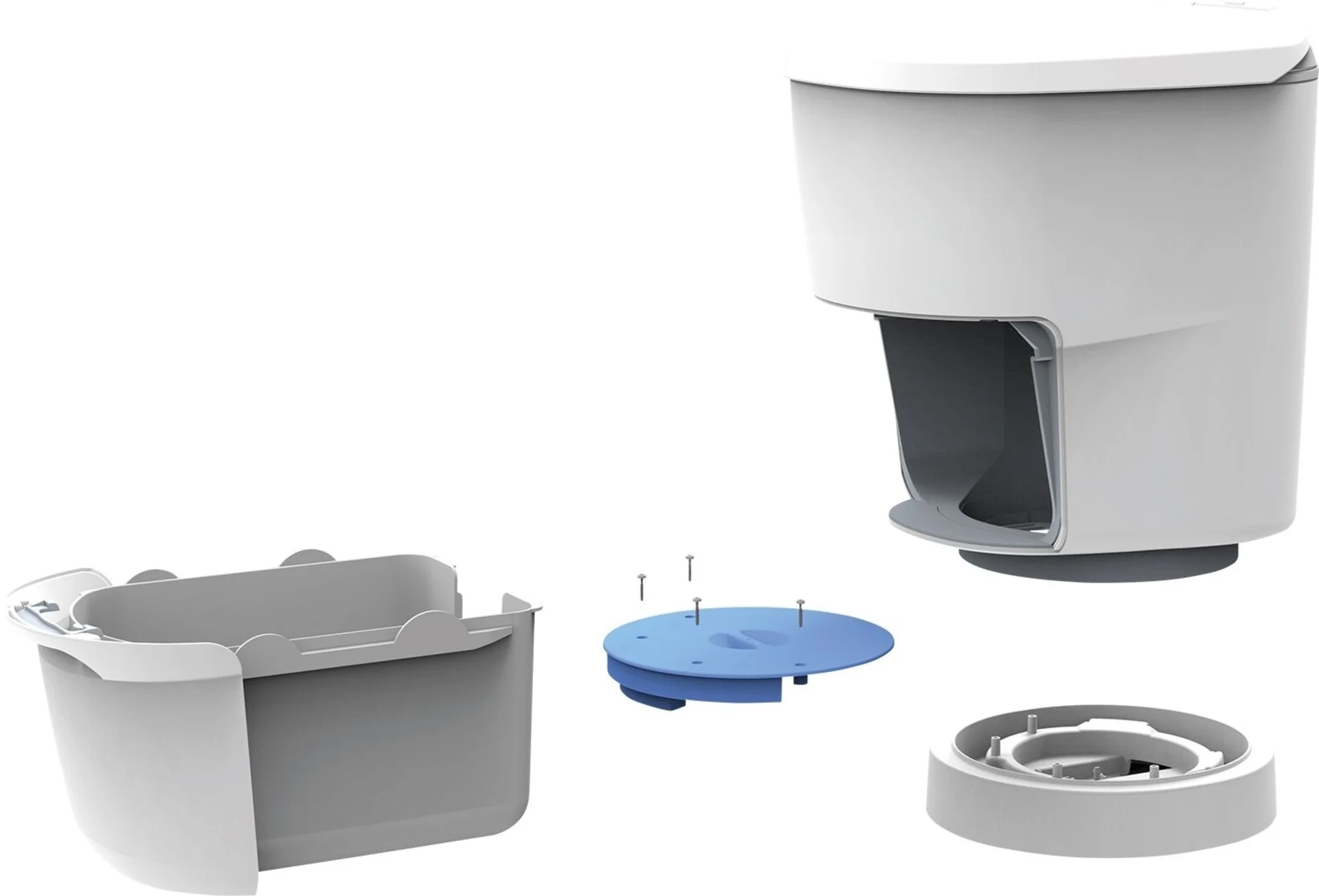Clesana Toilette C1 mit Rund Sockel Beuteltoilette Trockentoilette 12 V