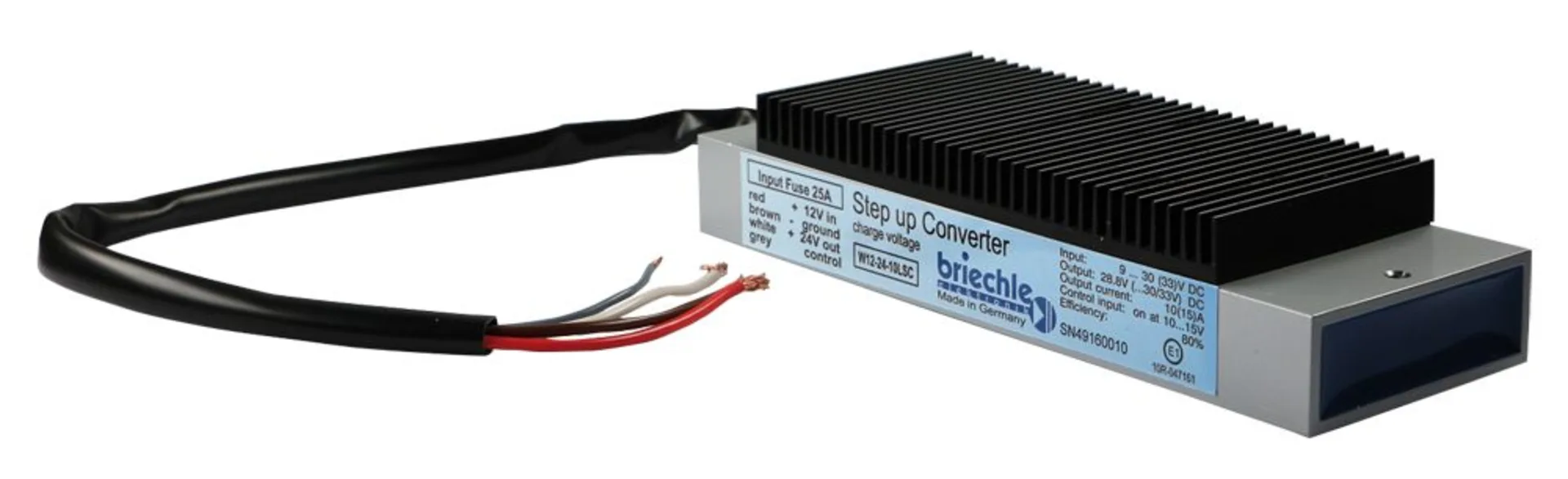 Briechle Ladewandler-Booster 12/24 V -> 24 V 10A 12/24 V -> 24 V, 10Amp., IU-Kennlinie, IP69K