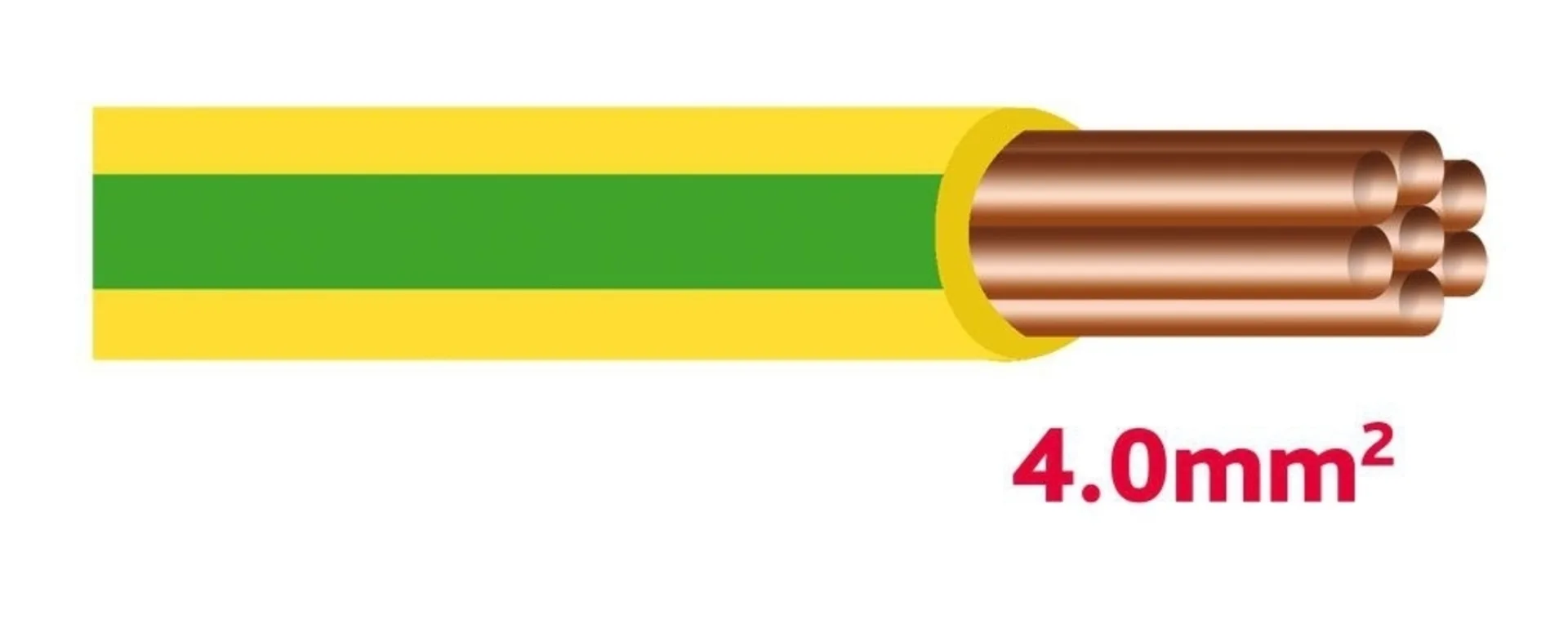 SGF Câble à torons 4.0mm2 jaune/vert