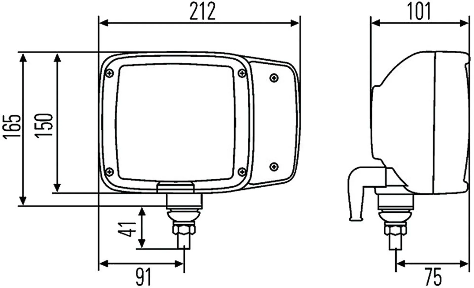 Hella - Scheinwerfer Modul 120 H7/H3 R