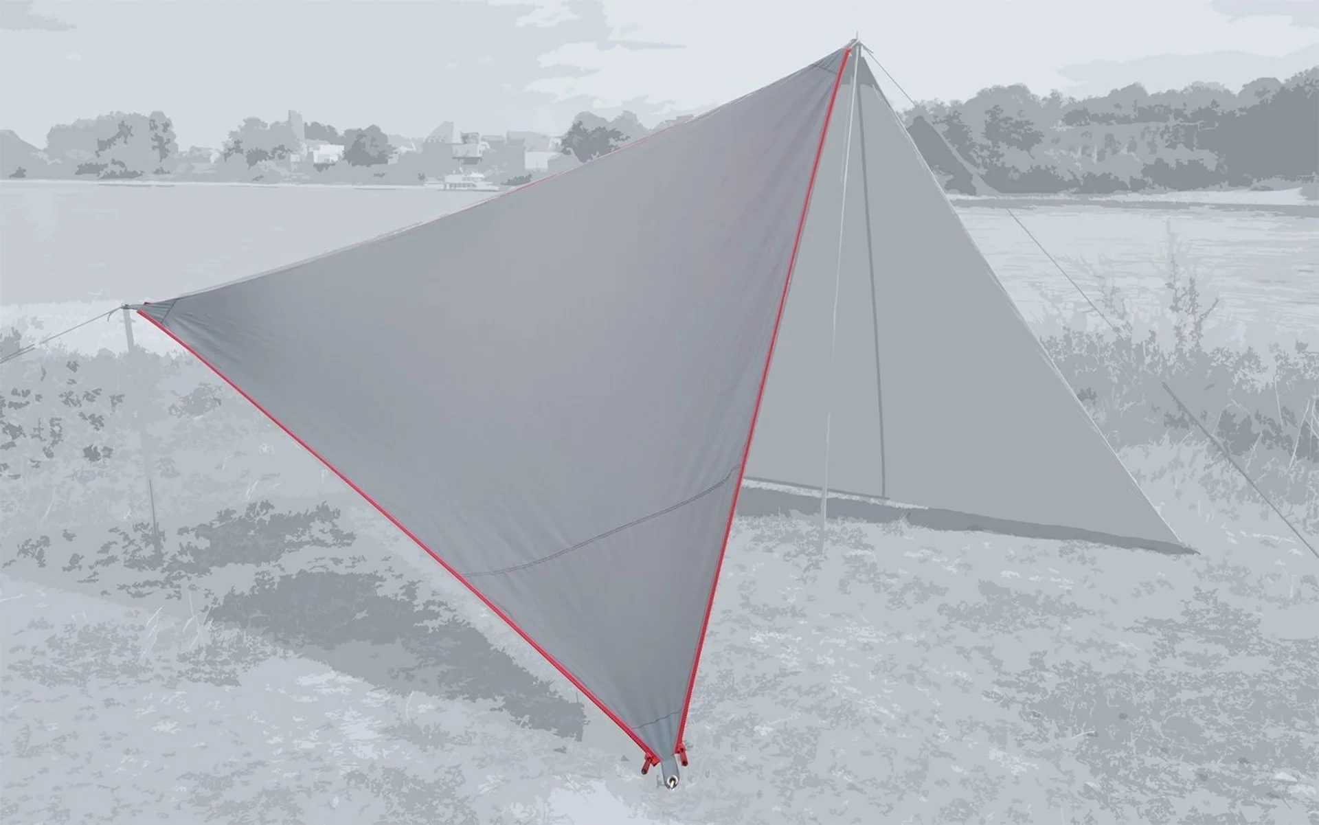 Bent Canvas Plain Single Tarp high rise / zipper r