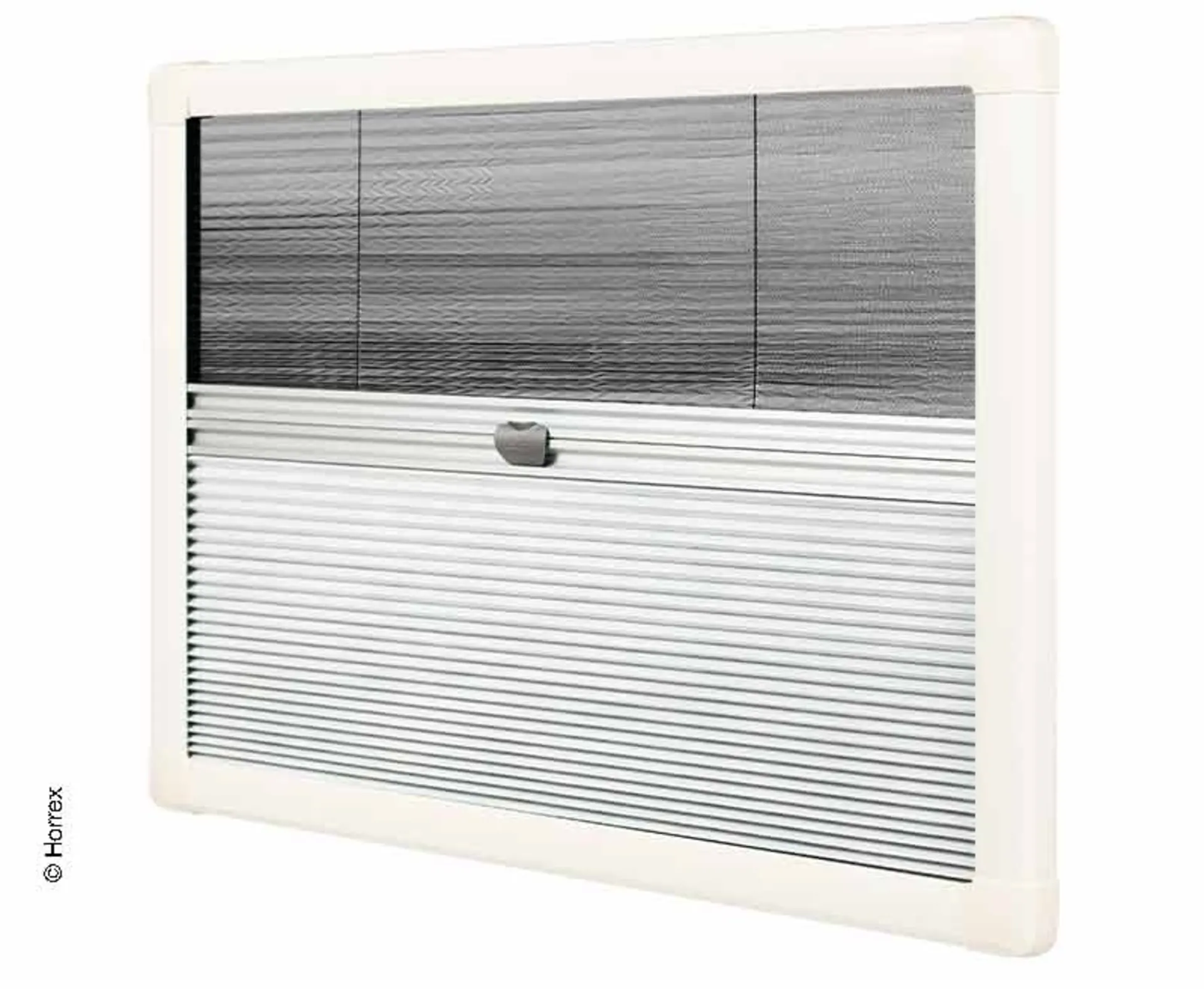 Store plissé Duo UCS 872 x 1100 mm, couleur crème
