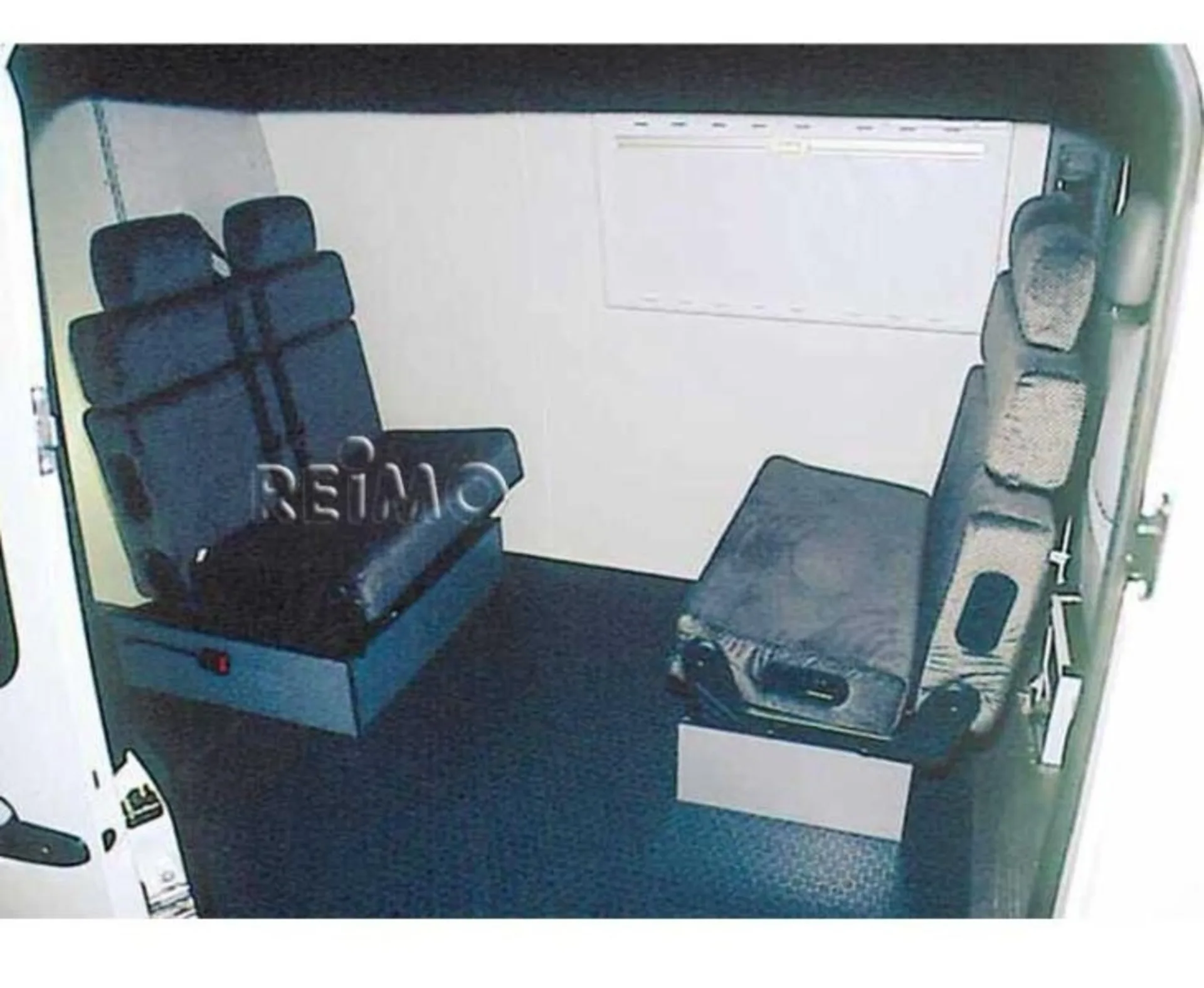 Komplettset Sitzbank Divan 502, Bedienhebel rechts, Bezug grau gestreift Komplettset Sitzbank Divan 502, Bedienhebel rechts, Bezug grau gestreift