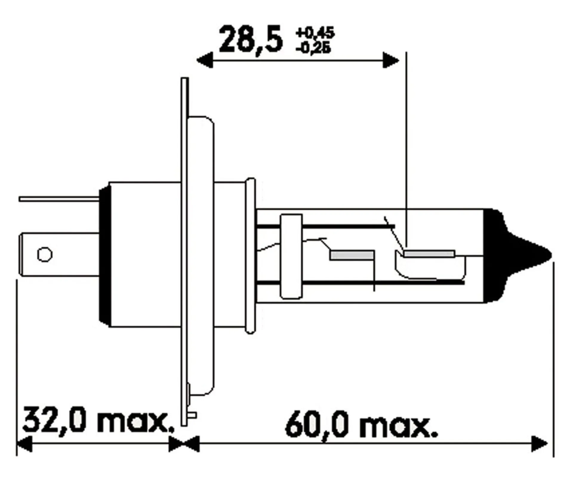 Osram lampe rallye H5 12 V 100/90 W