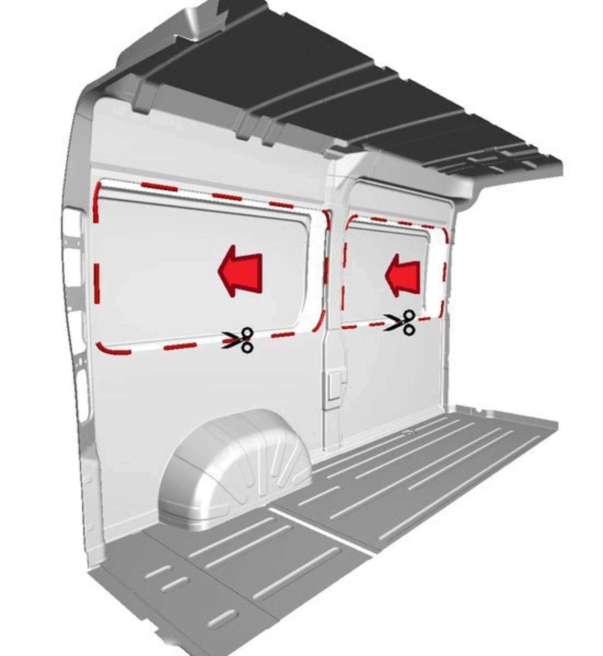 Fiat Ducato Seitenverkleidung in Weiss