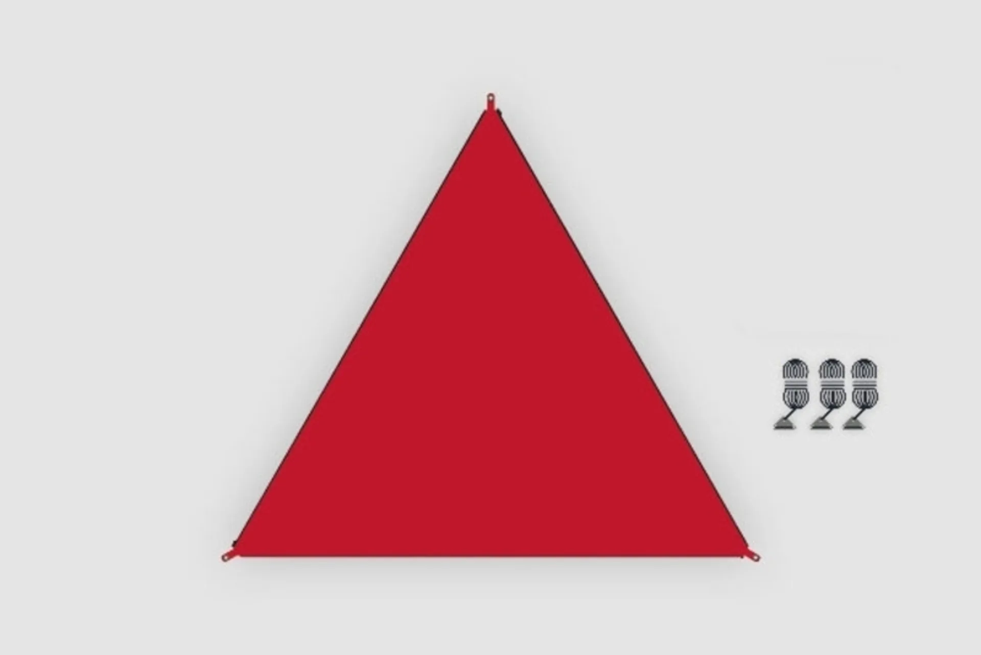 Bent Sonnensegel Zip-Protect Canvas Single mit Reißverschluss-Abdeckklappen rot/RV schwarz