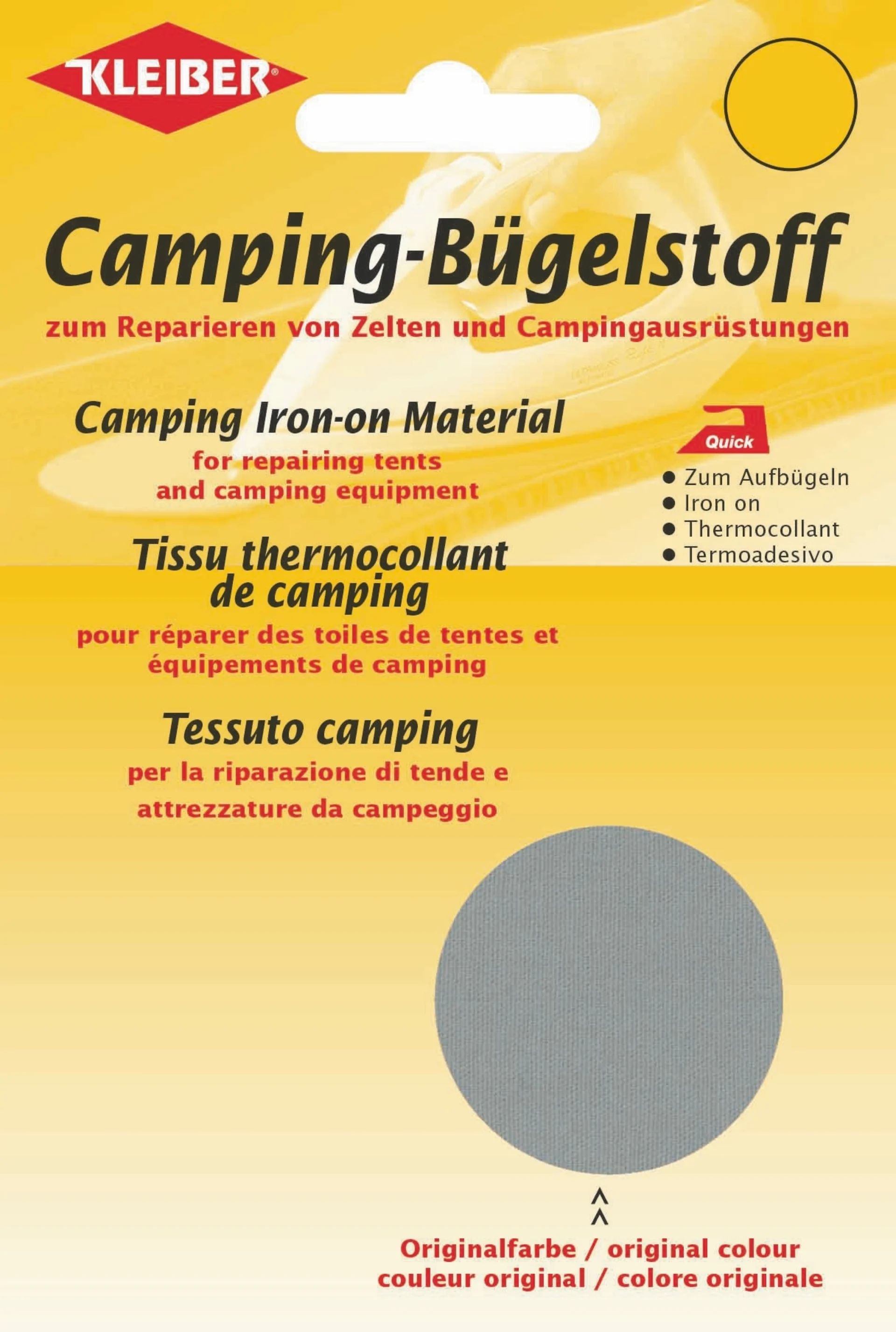 Toile de cintre de camping Kleiber en tissu de tente original