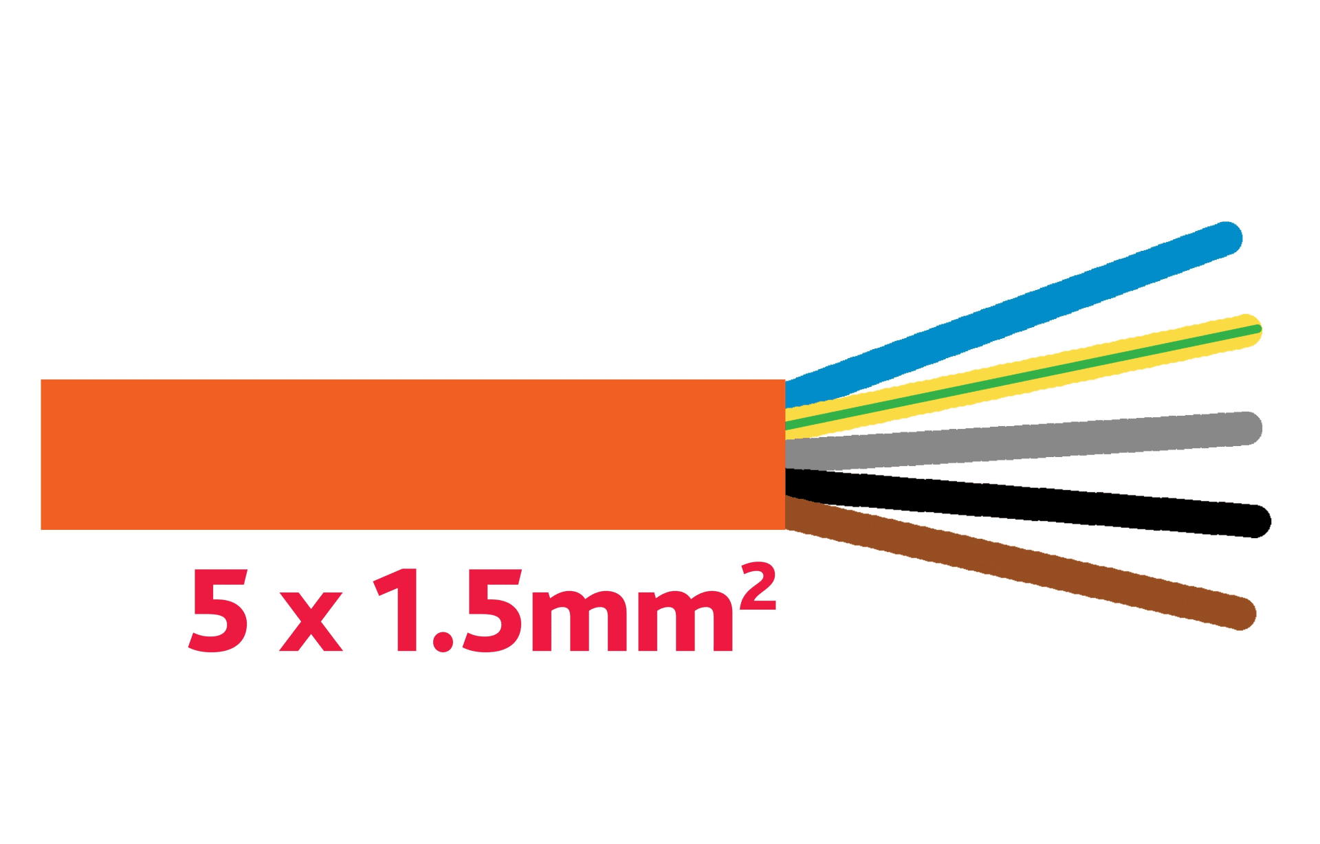 G-PUR Kabel 5x1.5mm2 orange