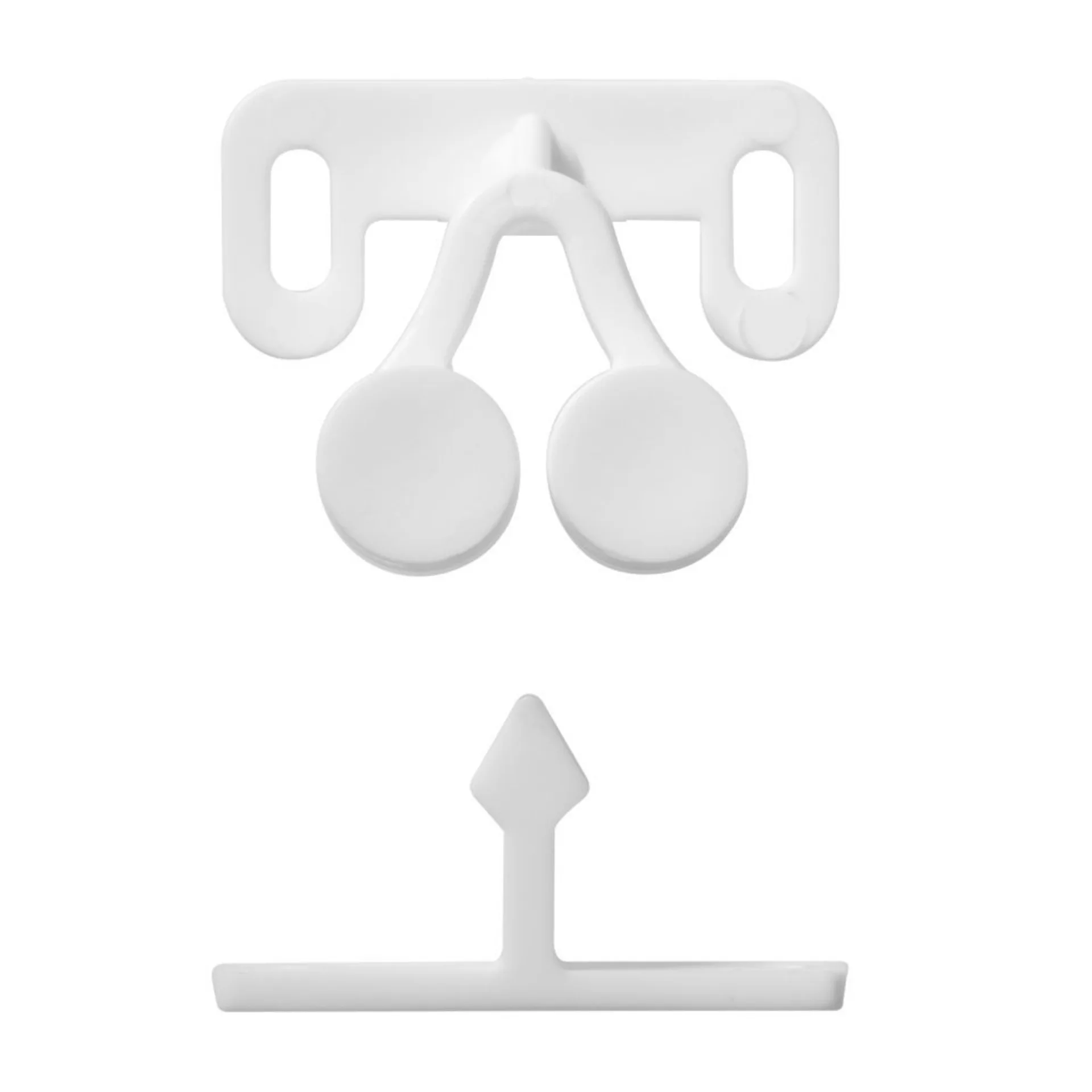 Fermeture à glissière en plastique blanc, 2 pièces SB-emballées