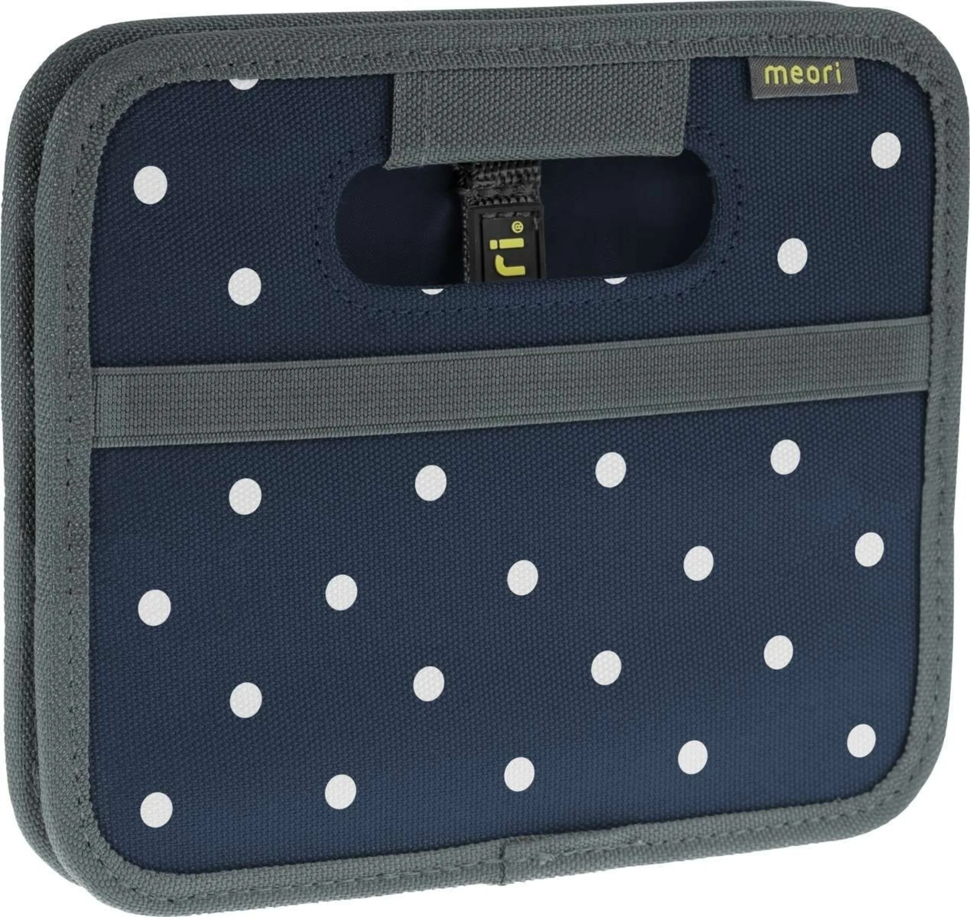Meori Mini boîte pliante bleu marine à pois 1,8 litre