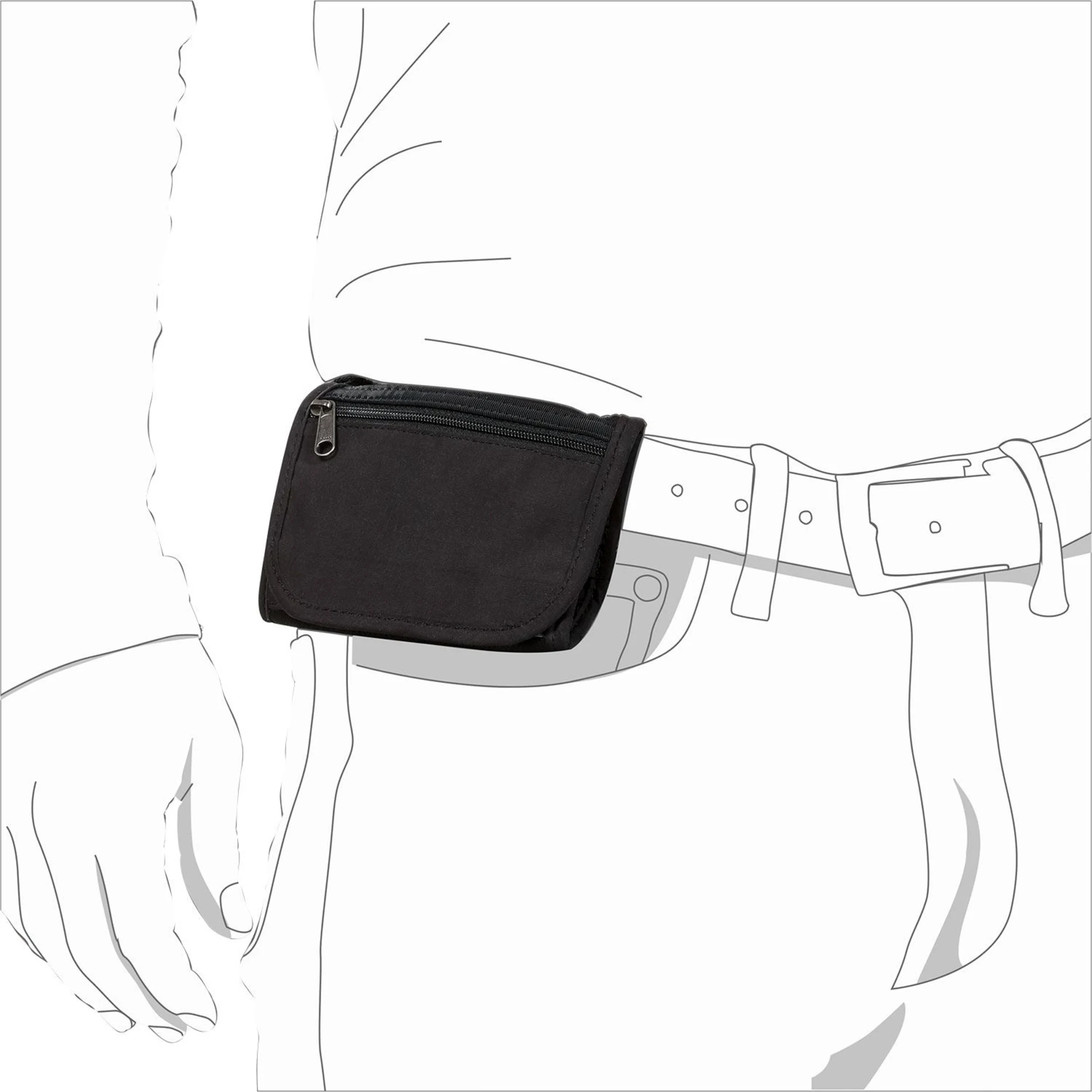 Jack Wolfskin Brustbeutel schwarz