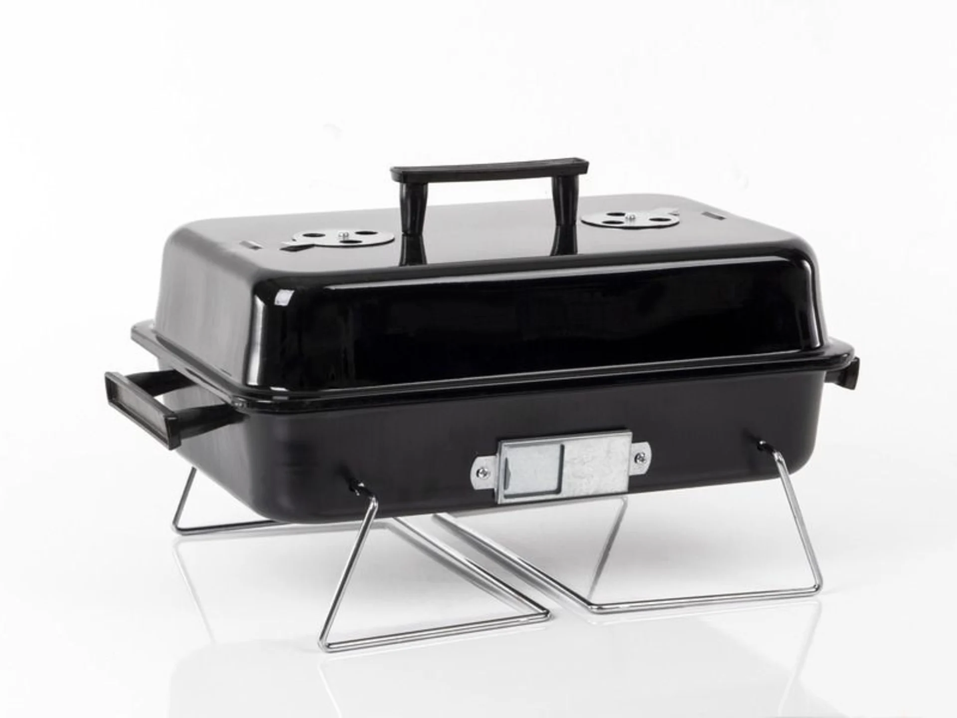 Transportabler Holzkohlegrill aus Stahl - Full-Black