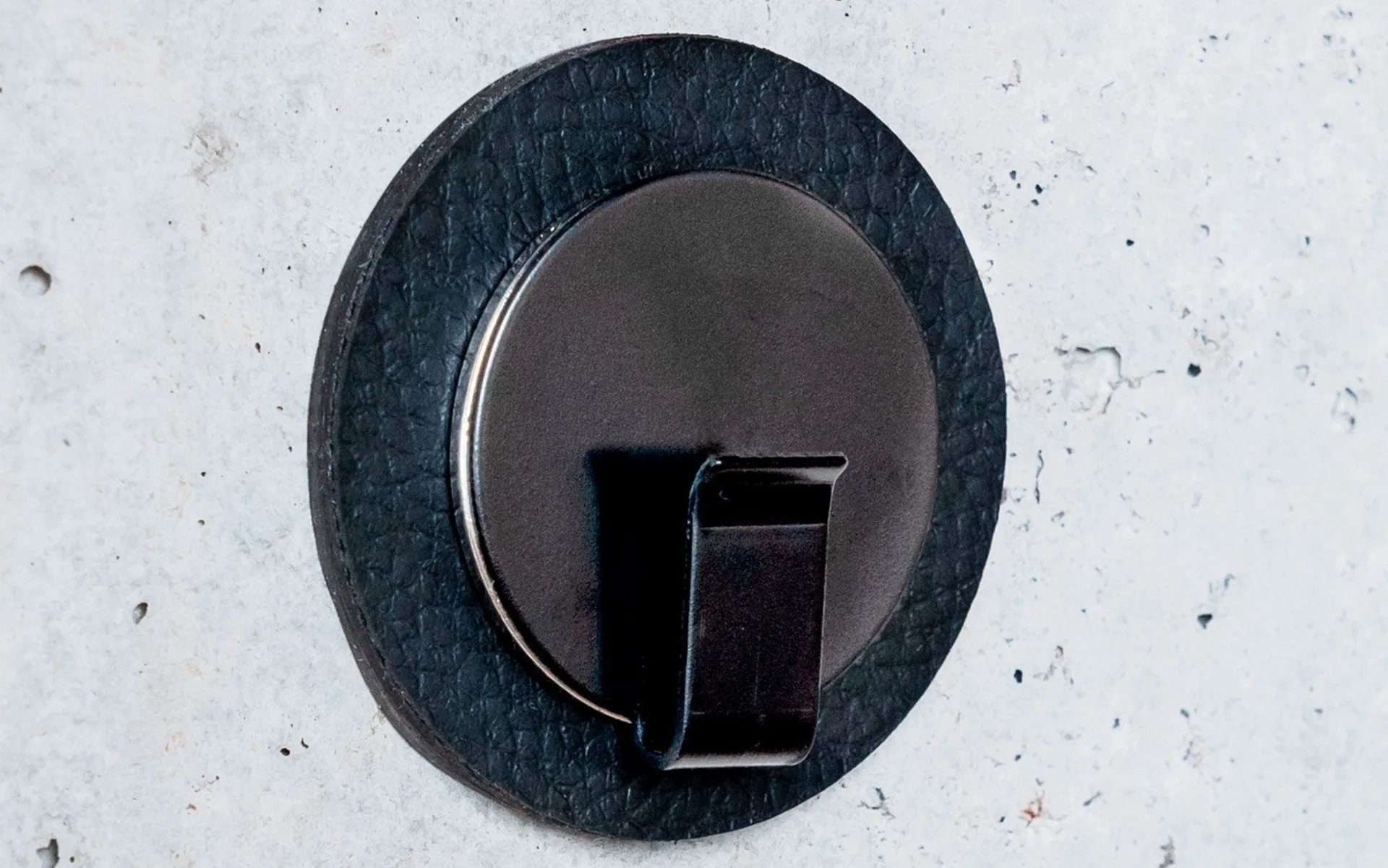 silwy® Clever Crochet magnétique y compris Nano Gel Pad en métal Noir / Noir