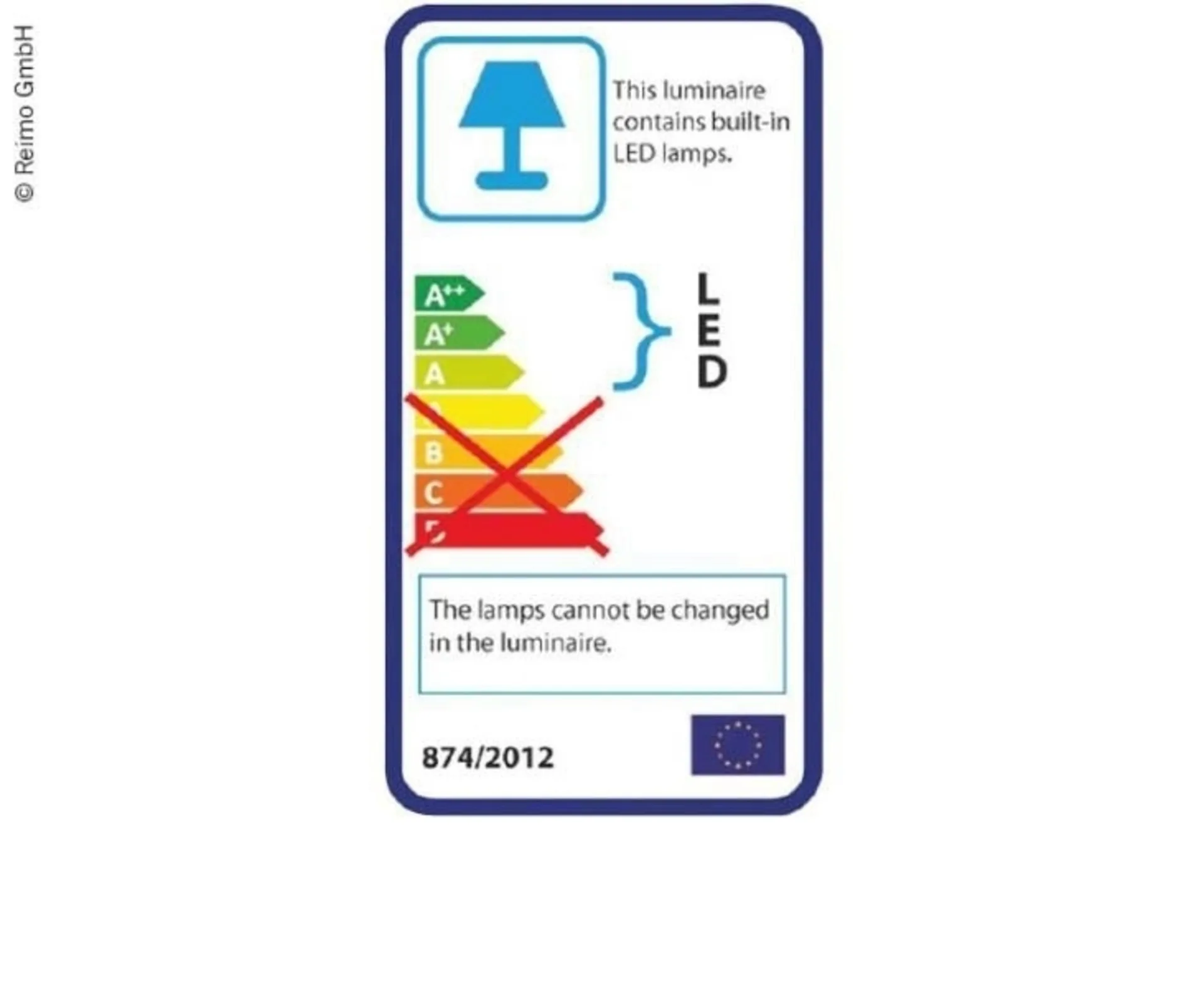 Lampe Sargas,230V, bleu
