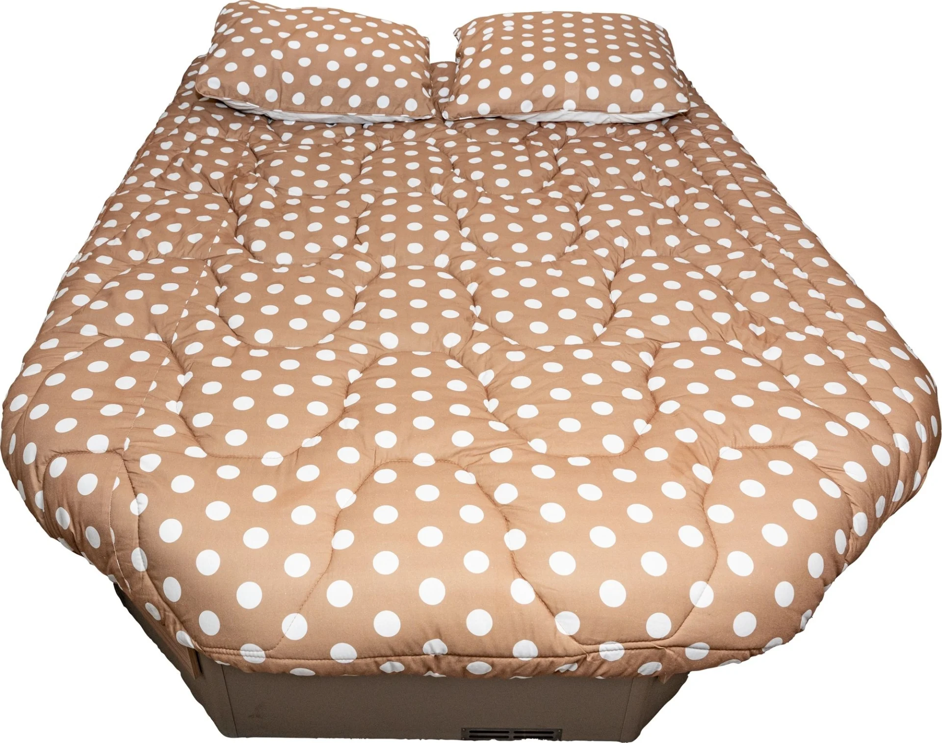 Système de literie Berger Ready to go 140 x 190/195 cm, pied de lit arrondi, marron