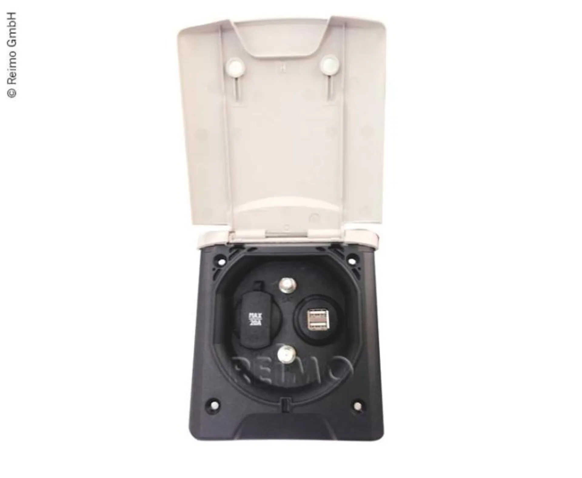 Prise universelle pour auvent 12V/20A, 2xTV-Sat, 2xUS