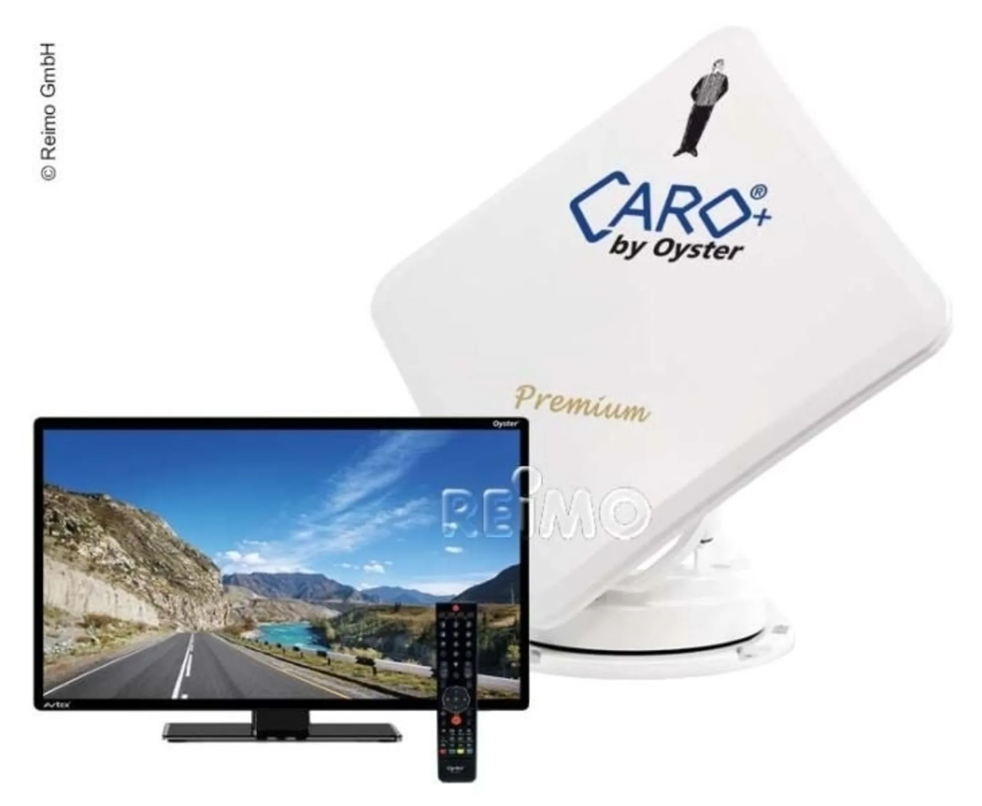 Sat-Flachantenne Caro®+ Premium mit 21,5" Oyster®