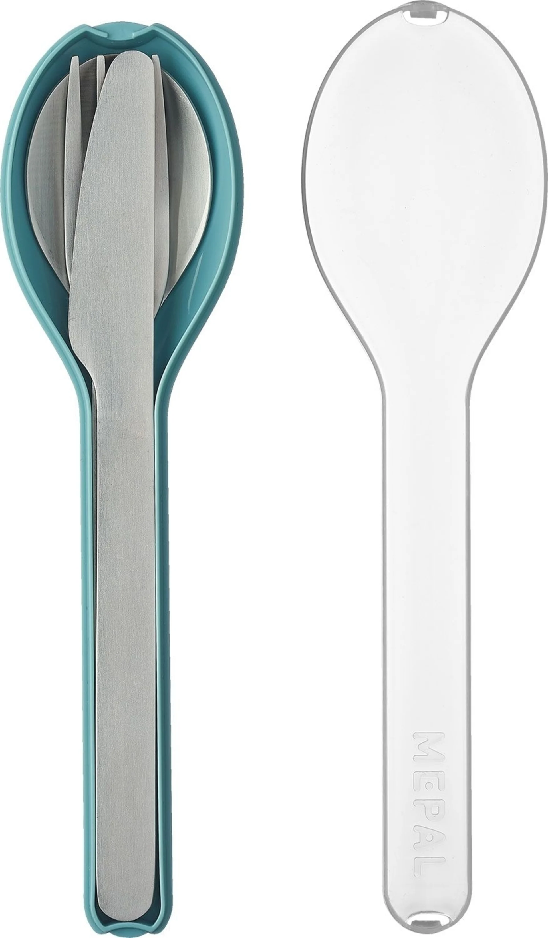 Mepal Ellipse Edelstahl Besteck Set inkl. Schutzhülle 3-tlg. Nordic Green