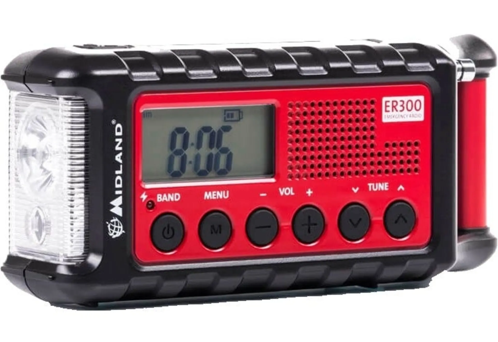 Midland ER 300 Outdoor Kurbel Radio mit Solar, Powerbank und Lampe