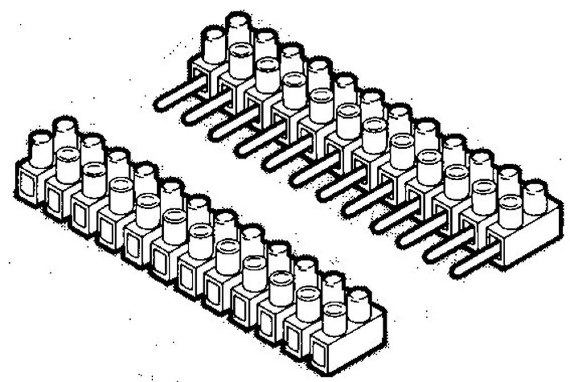 Klemm-Verbindungsleisten 2 x 12-pol 12-pol / 2.5 mm2
