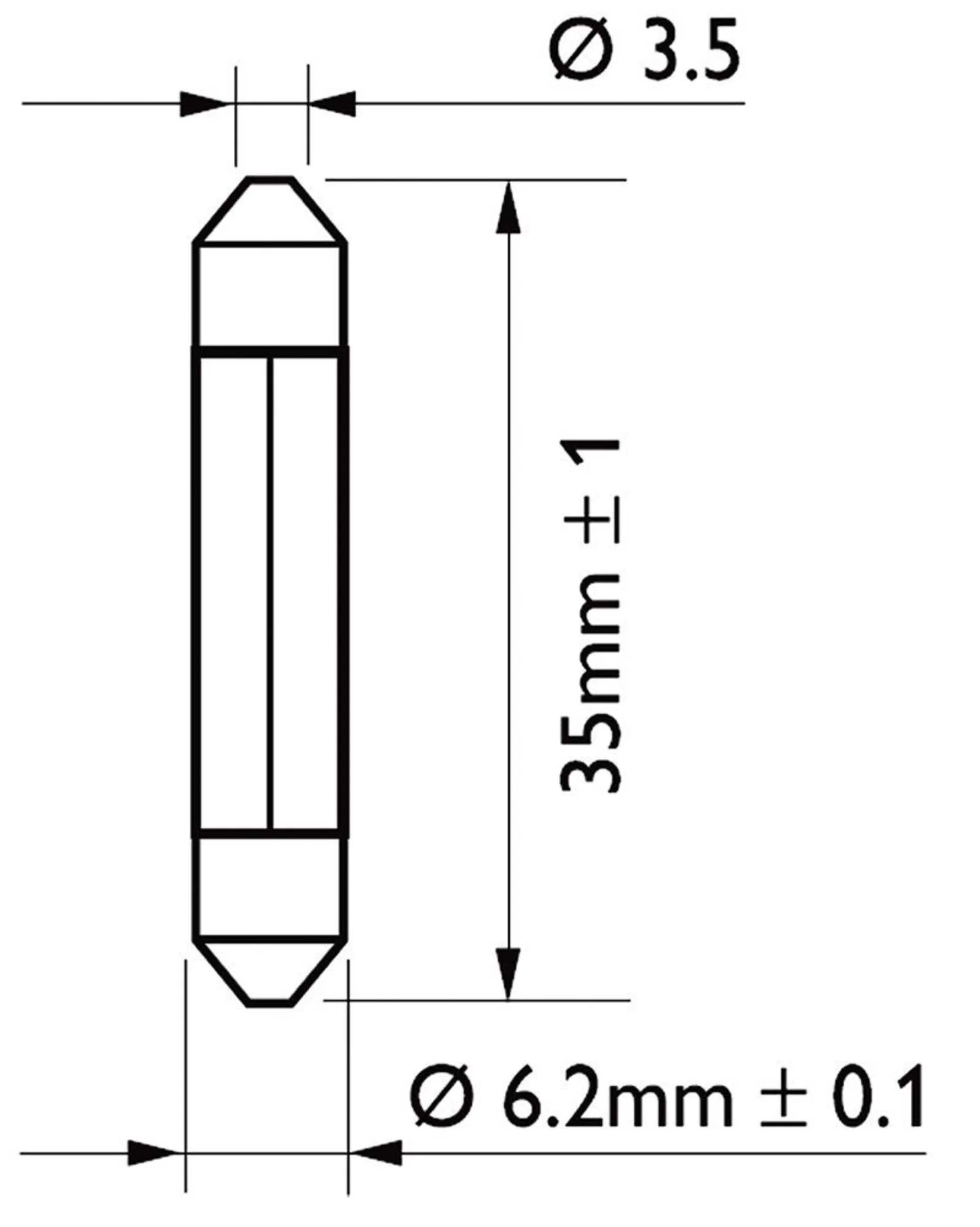 Philips Ampoule à soffite. 12V 3W 6x35