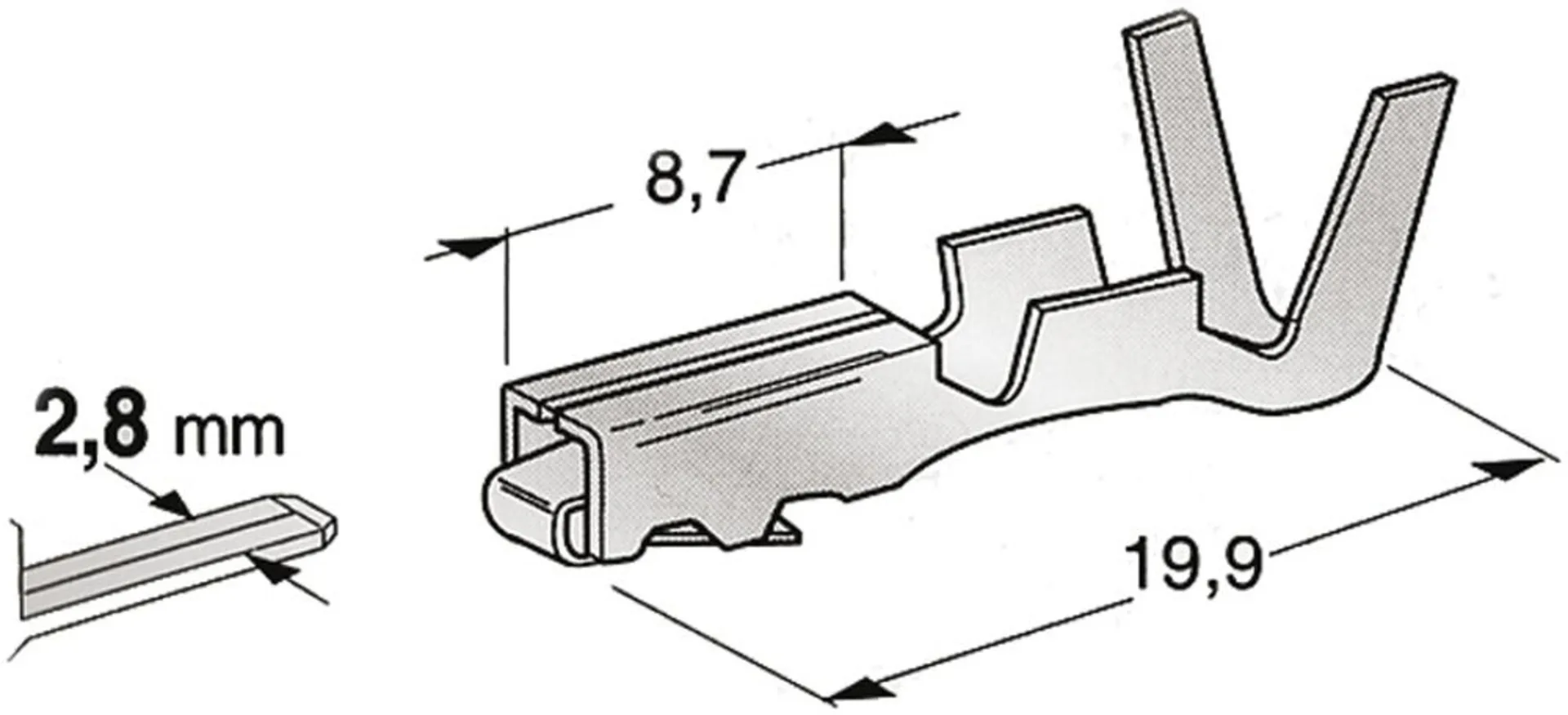 Contact femelle pour Metri-Pack 280, 0.5 - 1.0 mm2