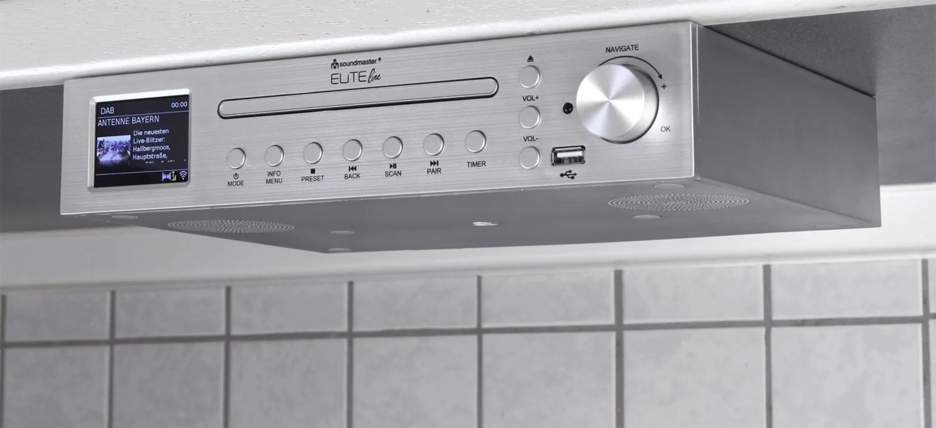 Soundmaster ICD2200SI Küchenunterbau Musikcenter Internet / DAB+ / UKW Radio