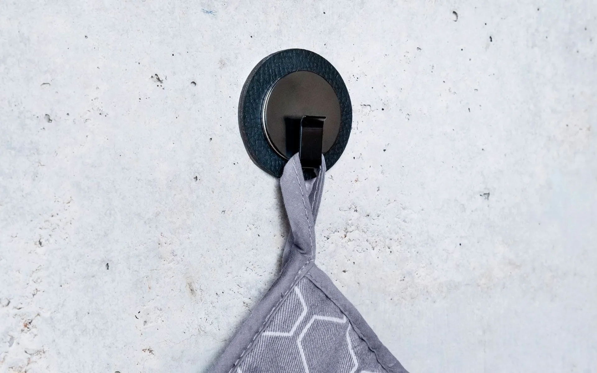 silwy® Clever Crochet magnétique y compris Nano Gel Pad en métal Noir / Noir
